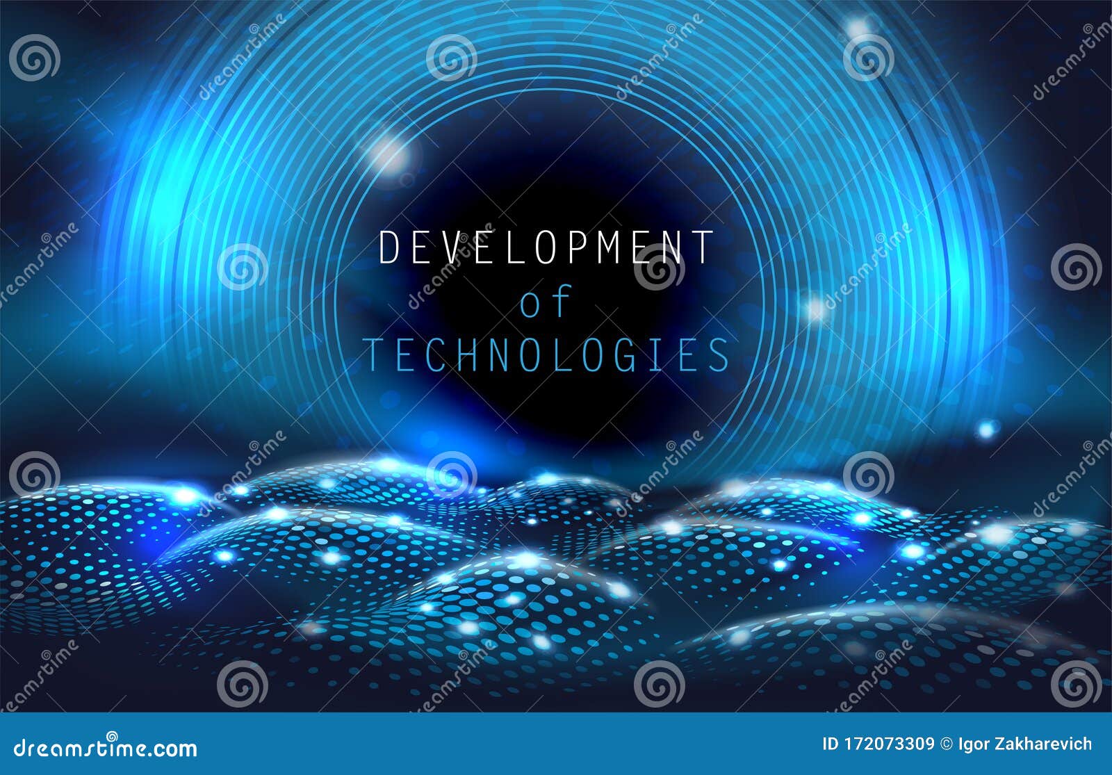 Abstract Modern Technology Background Stock Illustration Illustration