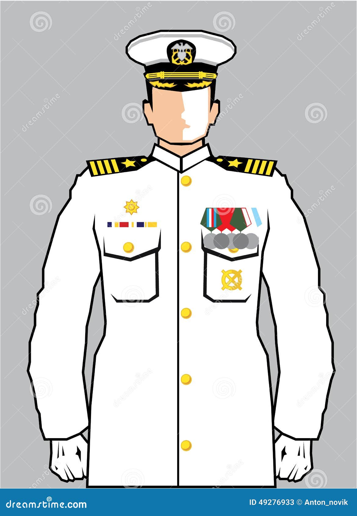 Морской офицер США иллюстрации