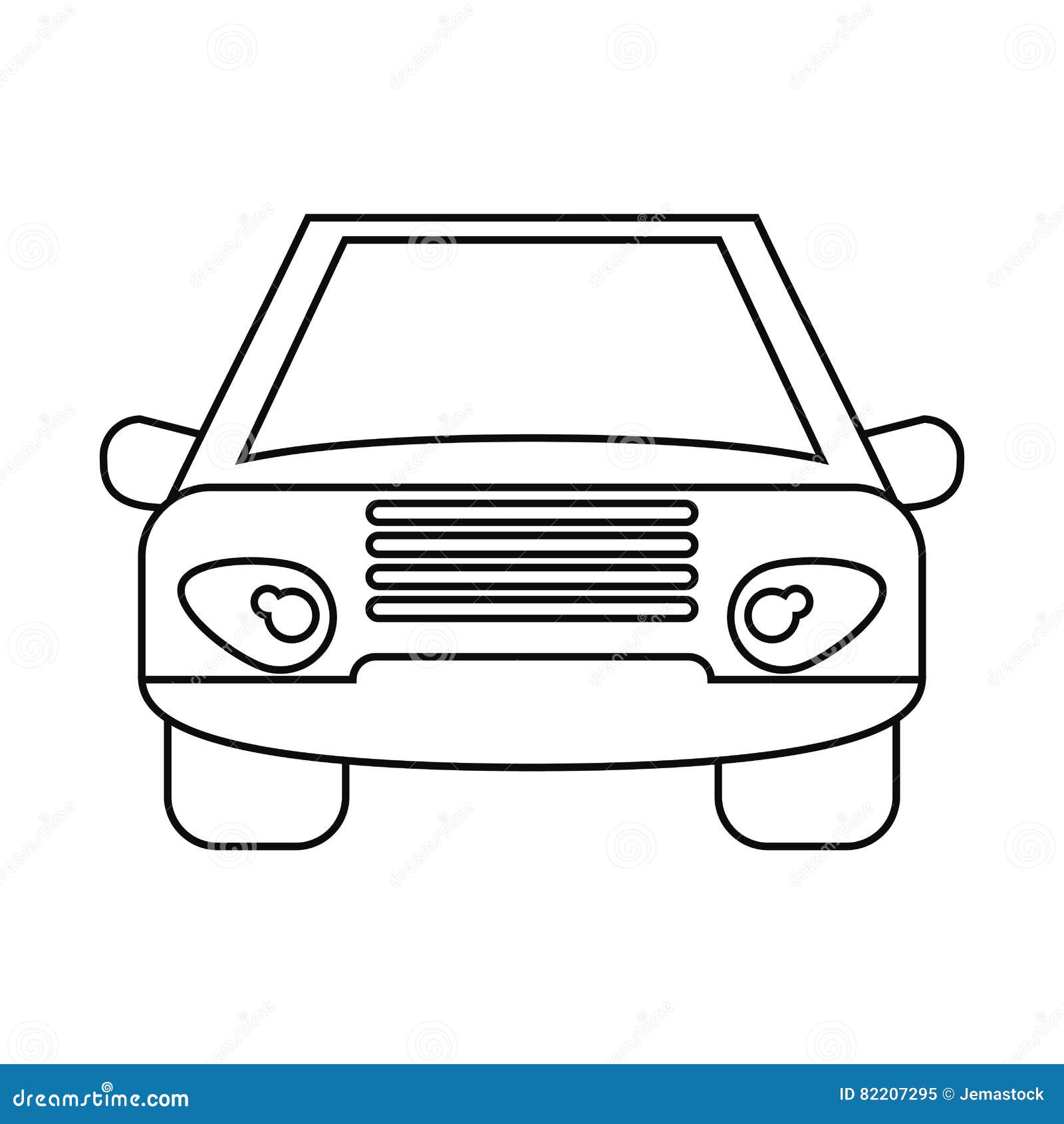 Car Front view outline