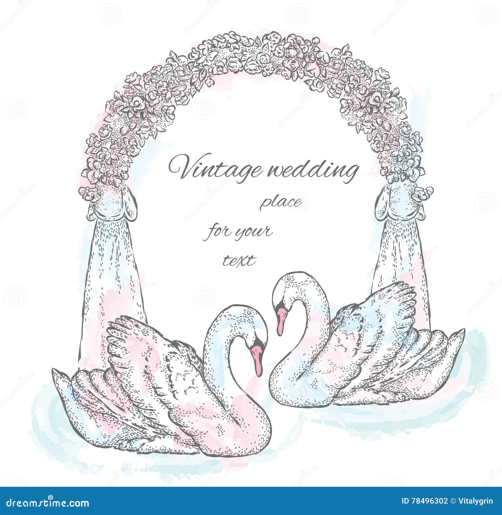 Лебеди свадьба вектор