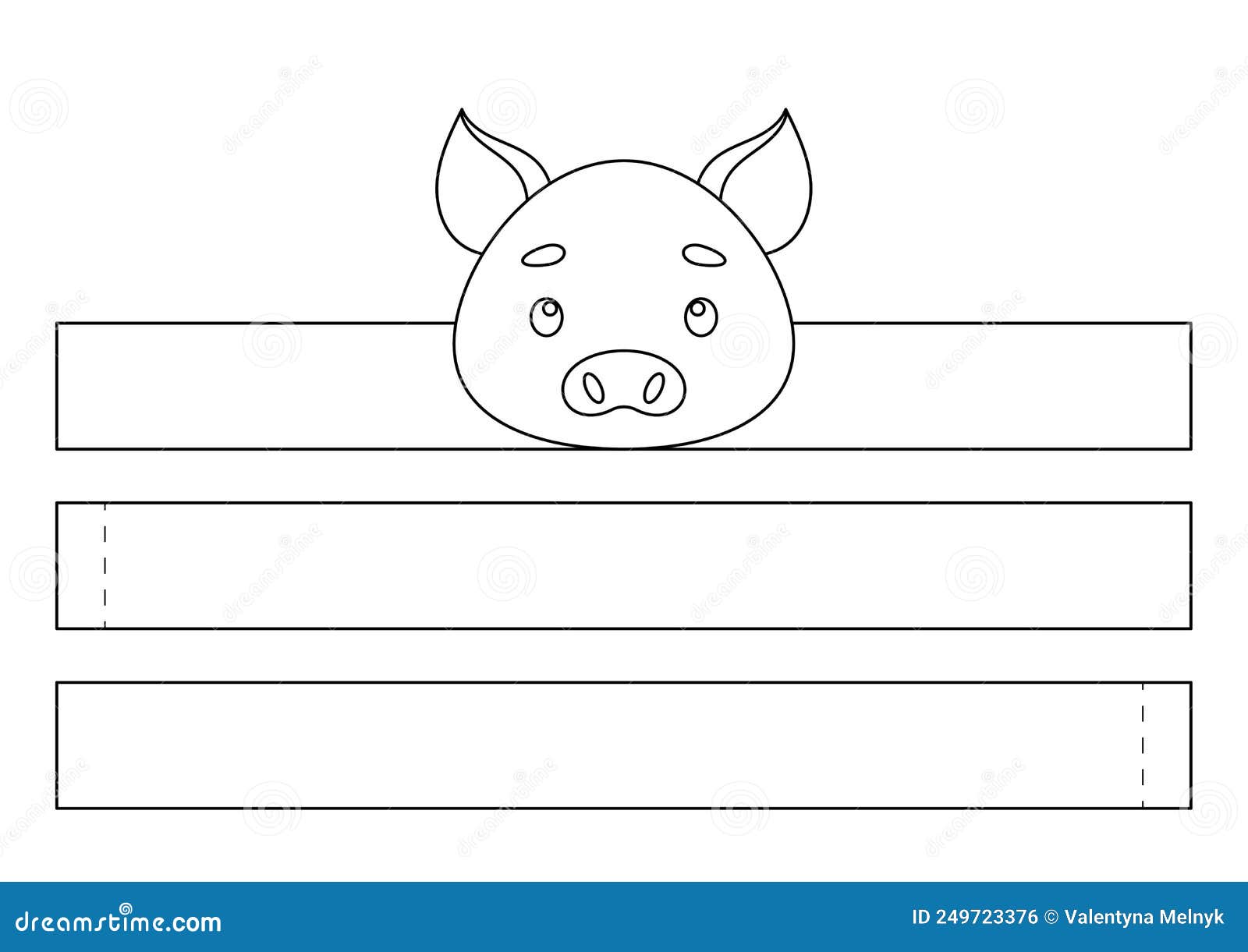 печатная крона свиной бумаги. забавный аксессуар для развлечений ...