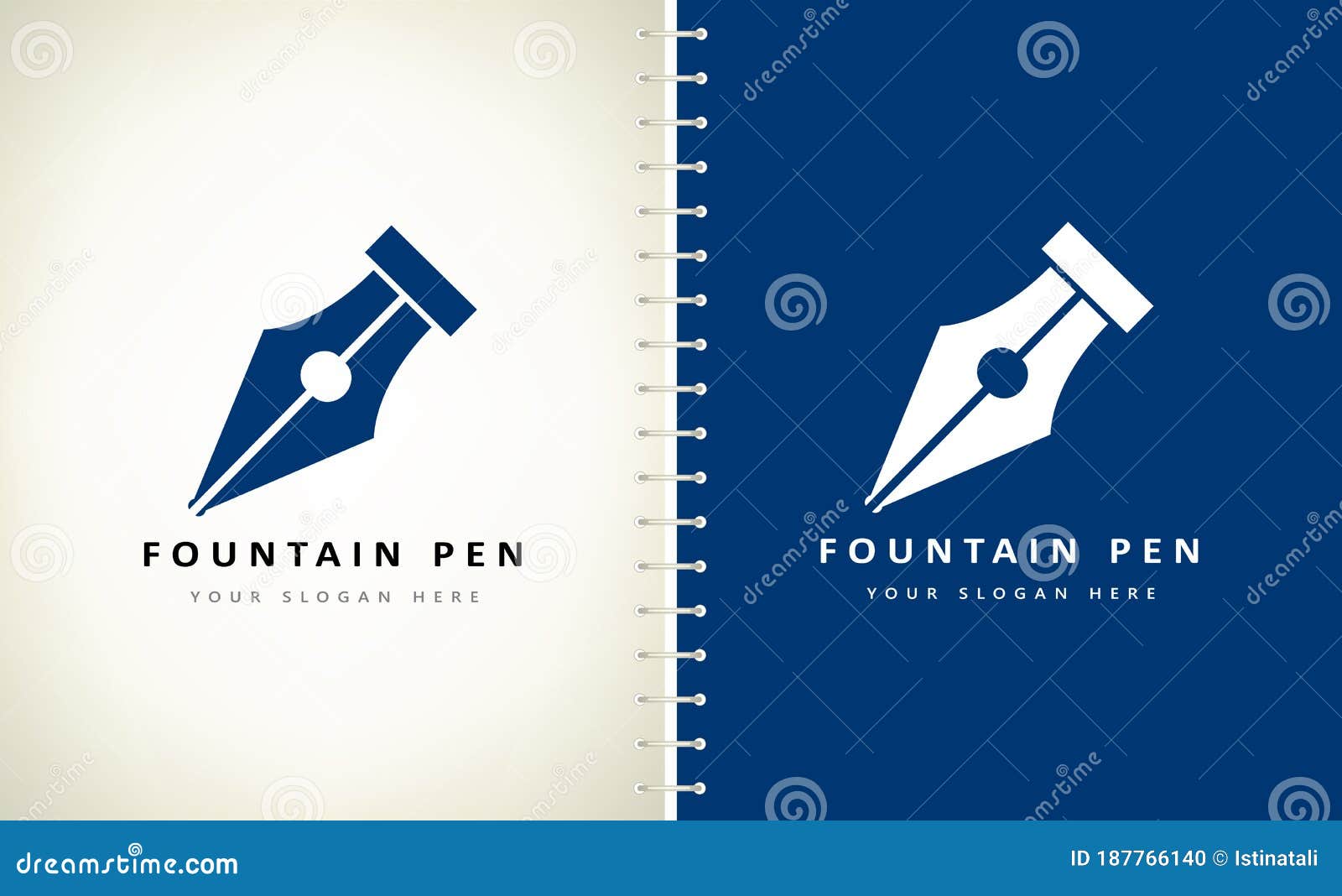 Fountain Pen Logo Vector Design Stock Vector Illustration of tool