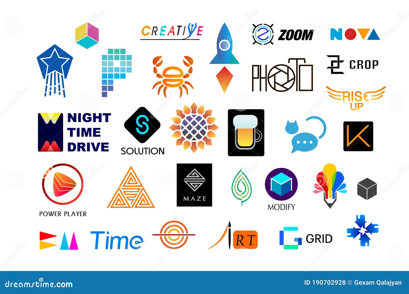 Signs Collection, Editable Different Logo Collection, Stock Vector