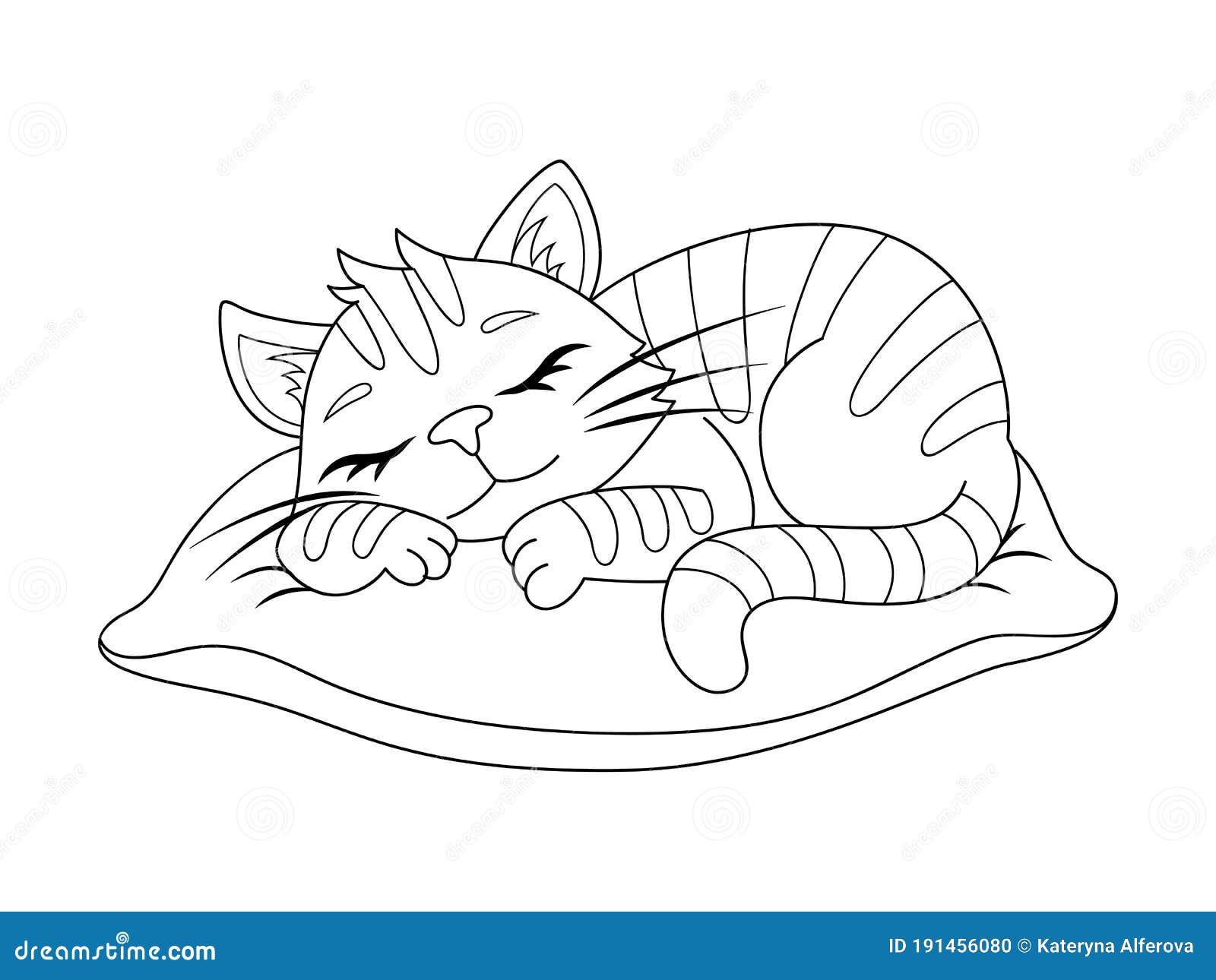 Cartoon Sleeping Black Cat Stock Illustrations 1,782 Cartoon Sleeping