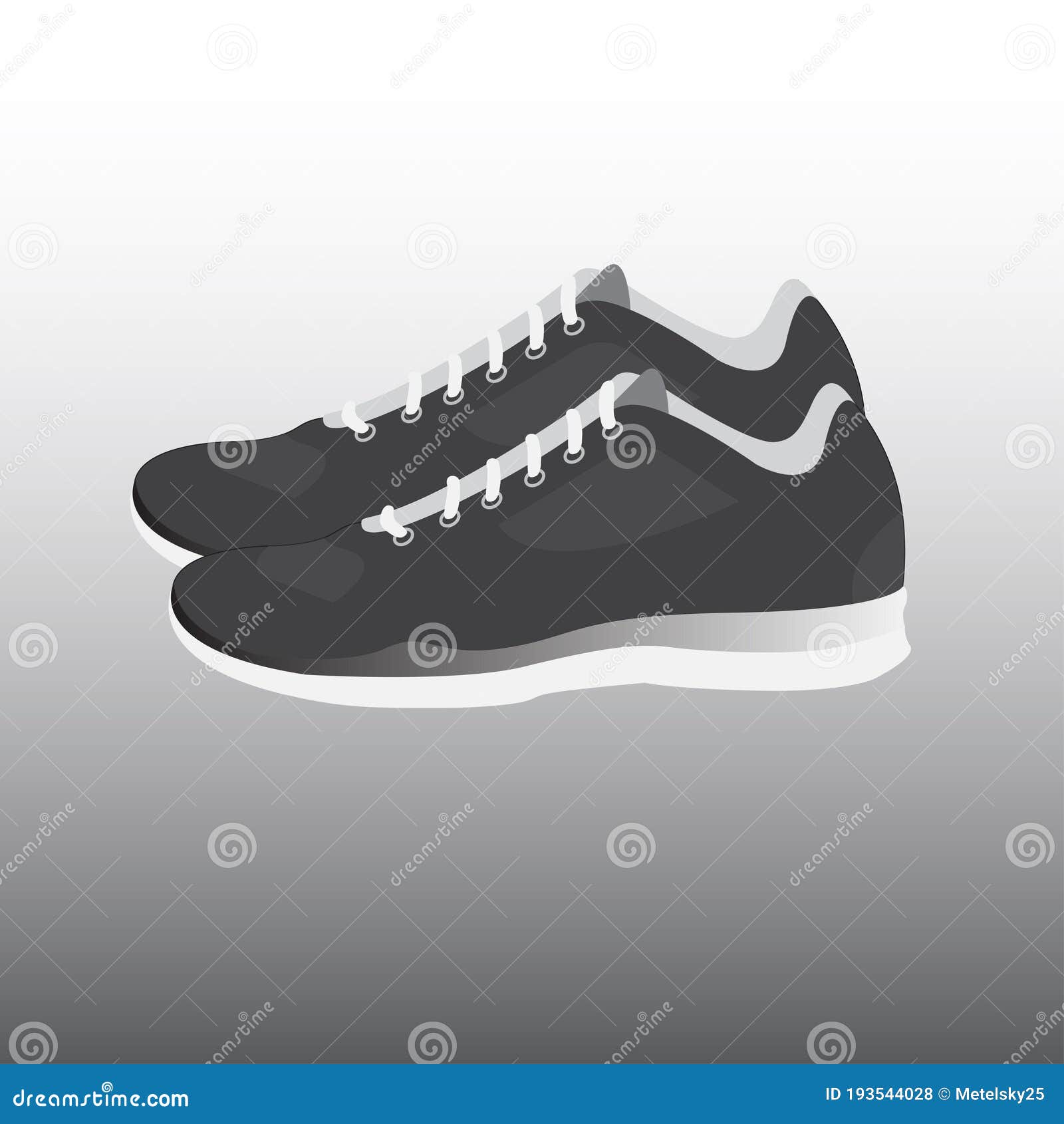 Running Shoes for Sport or Fitness. Isolated Vector Illustration. Stock