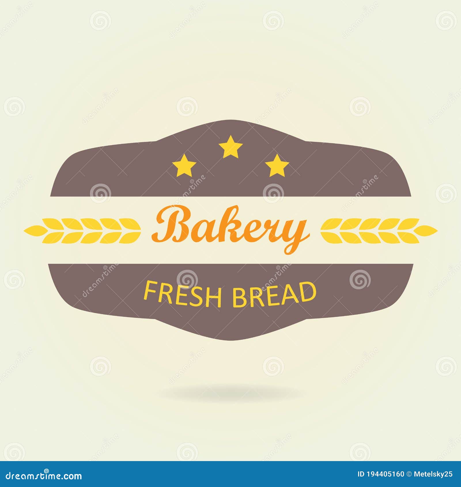 Bakery Badge or Label in Old or Vintage Style. Fresh Bread Design