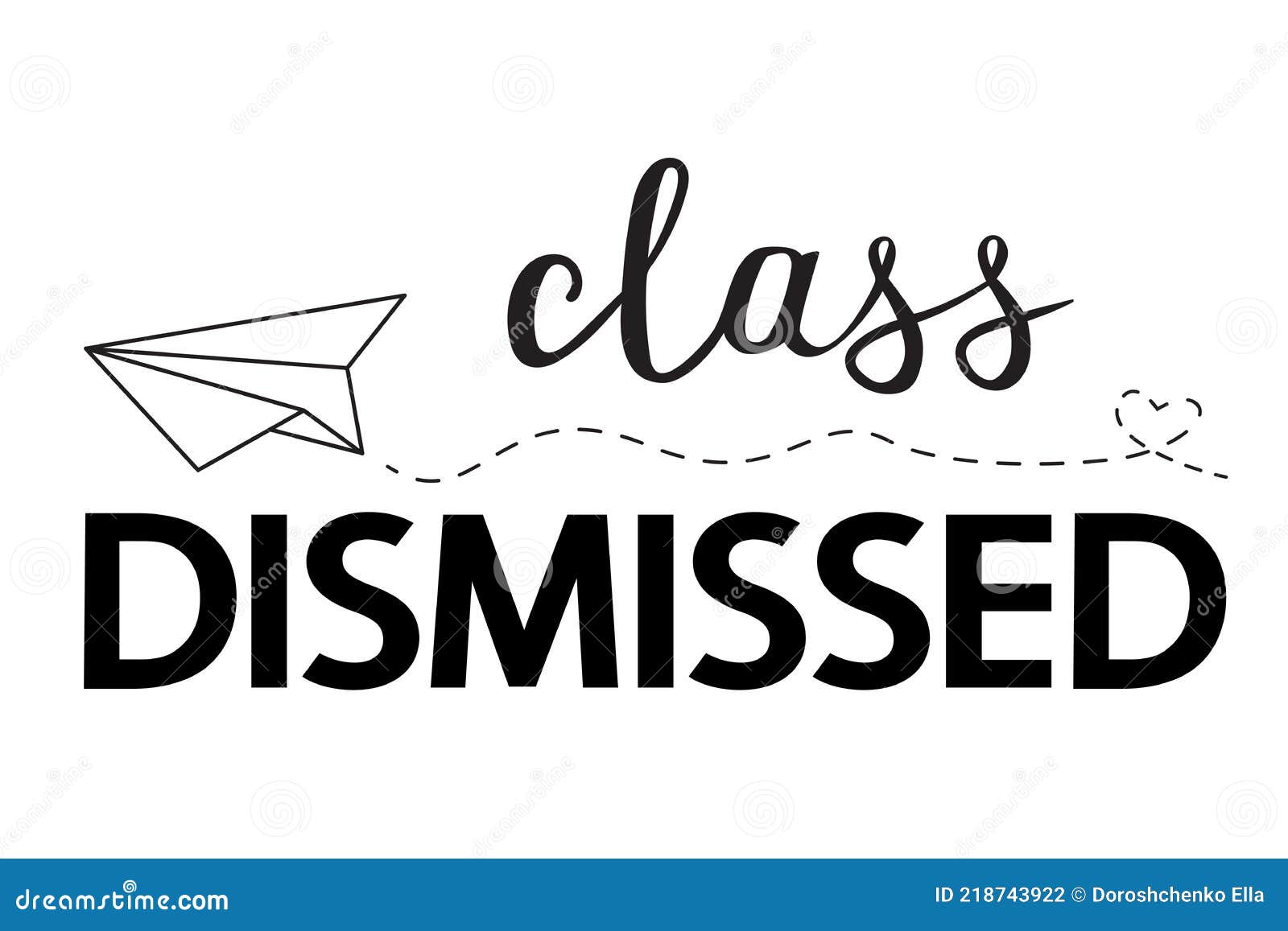 Class Dismissed School Vector Concept On White Stock Vector Illustration Of Education Black