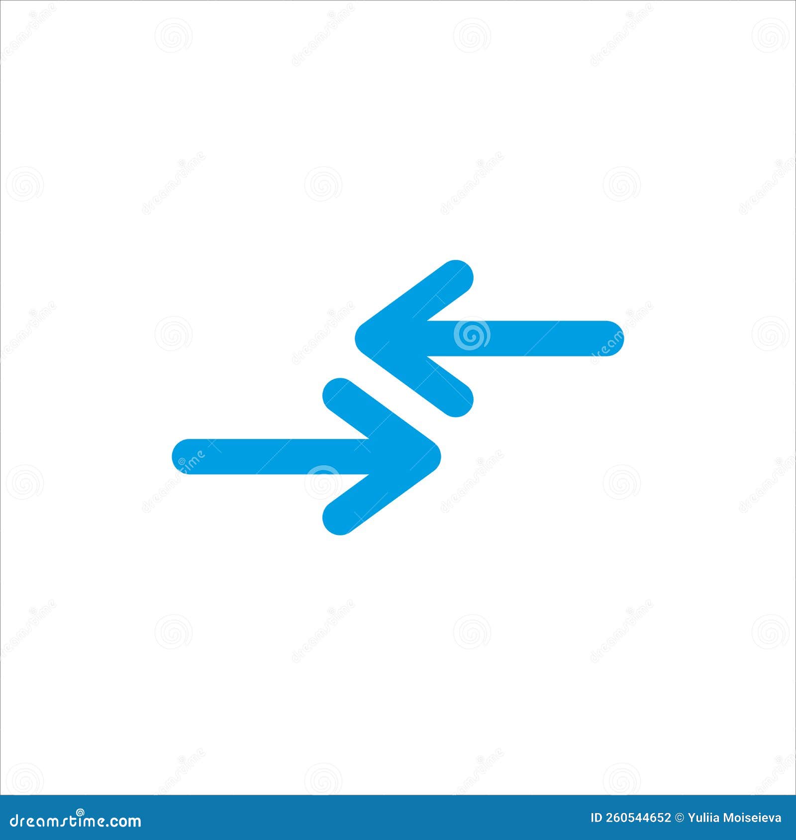 Blue Arrows Icon Vector Illustration Stock Vector Illustration of