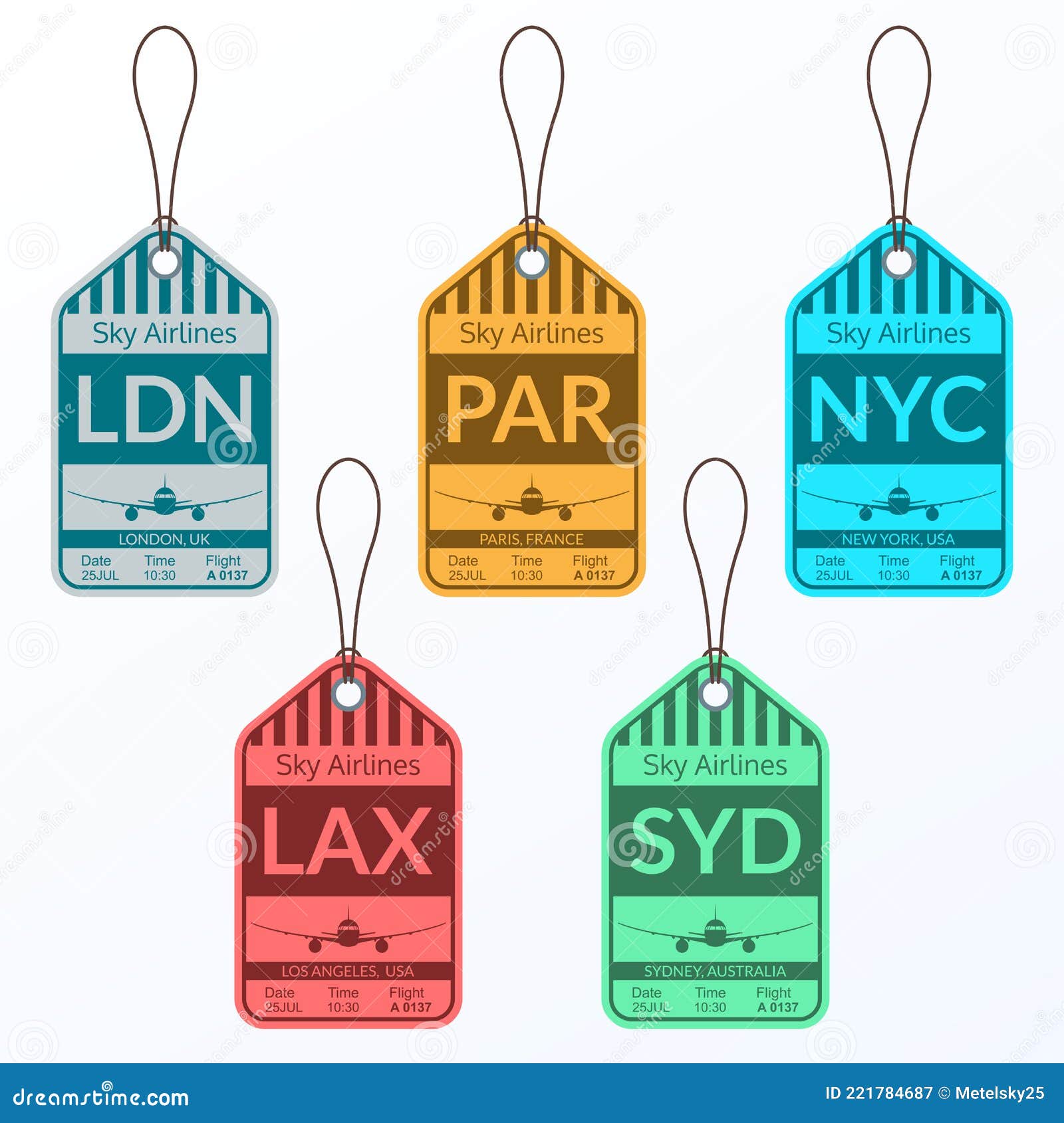 cartoon travel tag