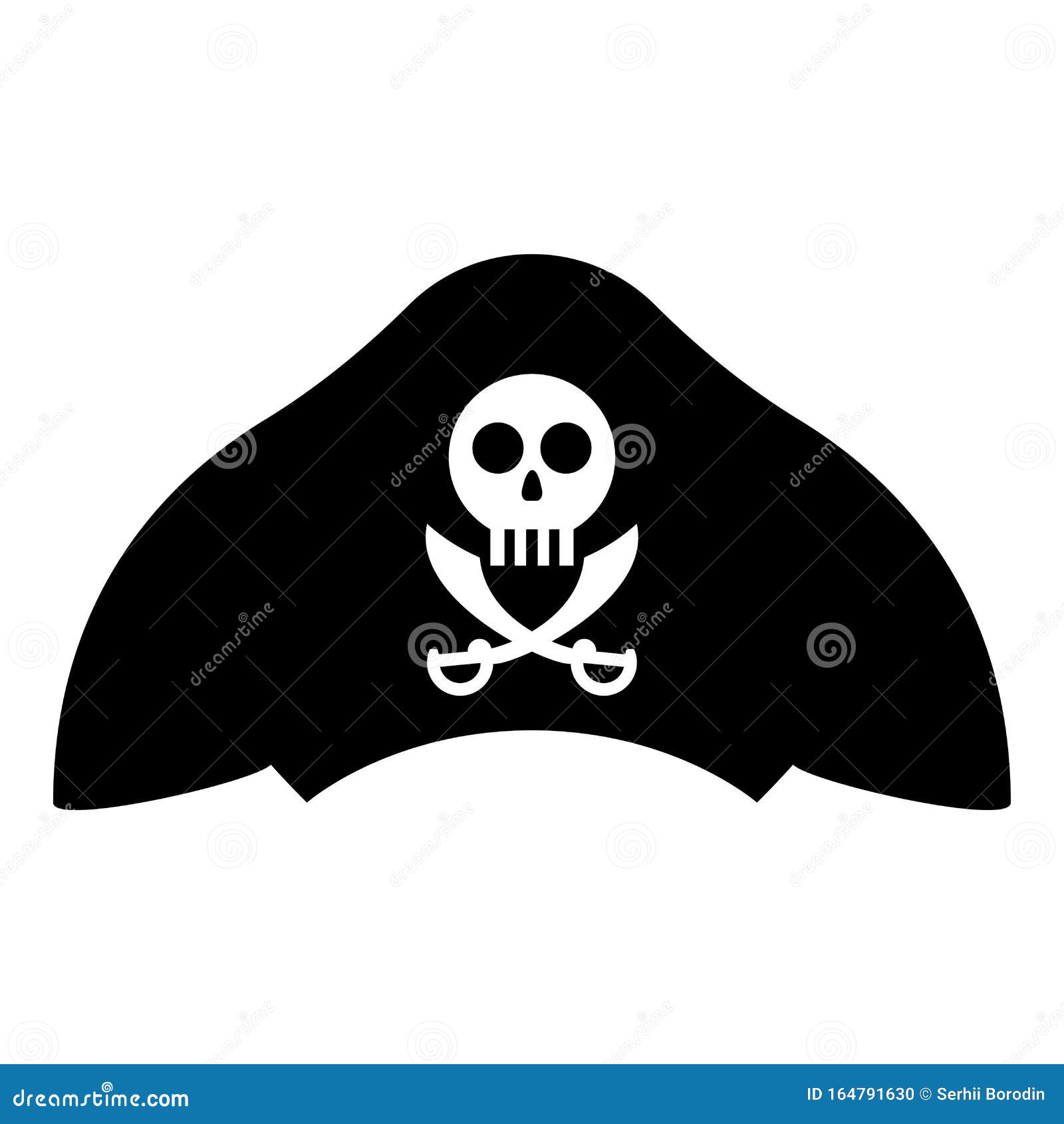 Карнавальная шляпа Пиратская с саблей и повязкой на глаз