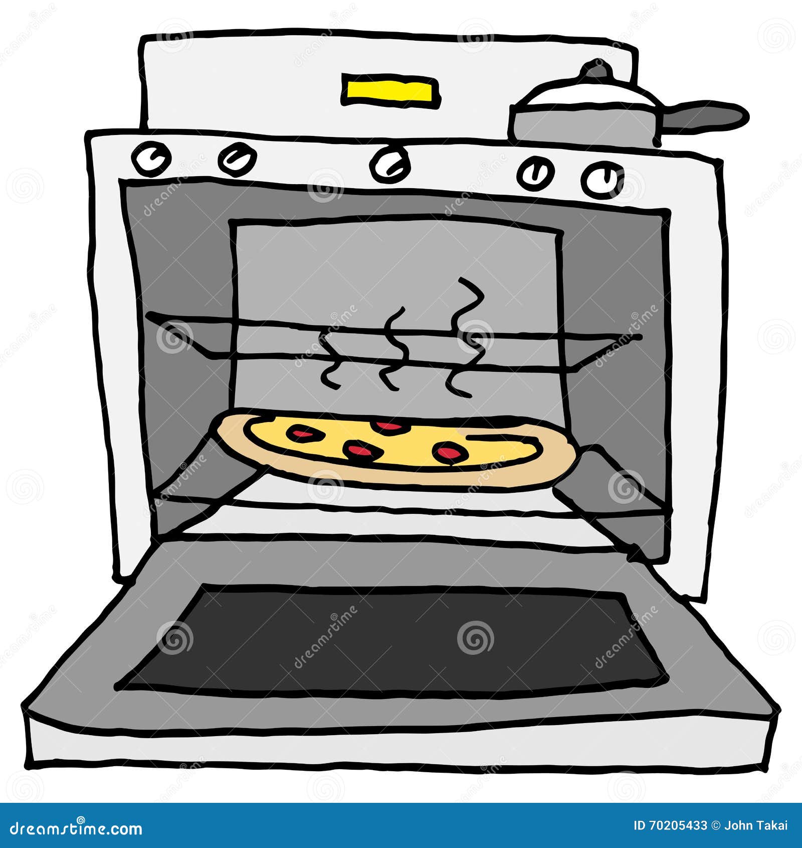 Печь для выпечки пиццы иллюстрация