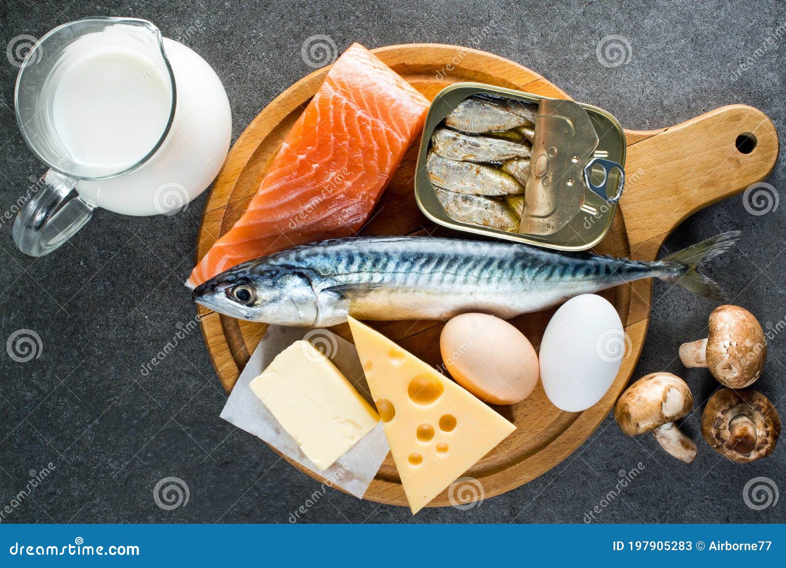 Пища, богатая Витамином D стоковое изображение. изображение ...