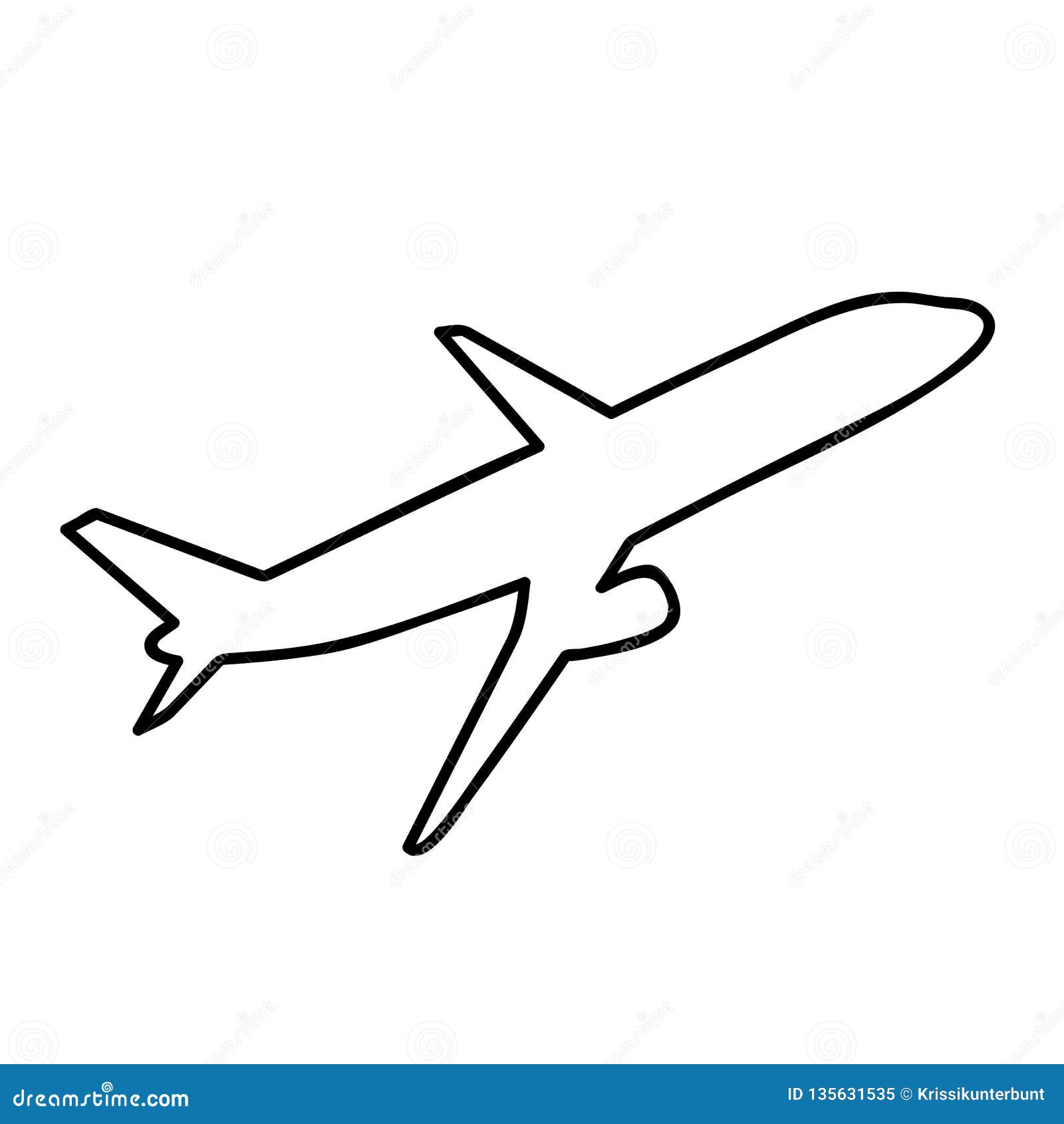 Рисунок самолета символичный