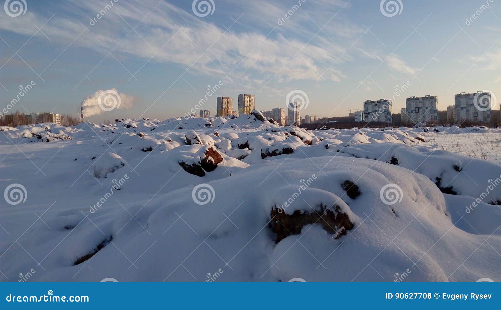 Поле Forest Park. Поле между жилыми районами башни края города