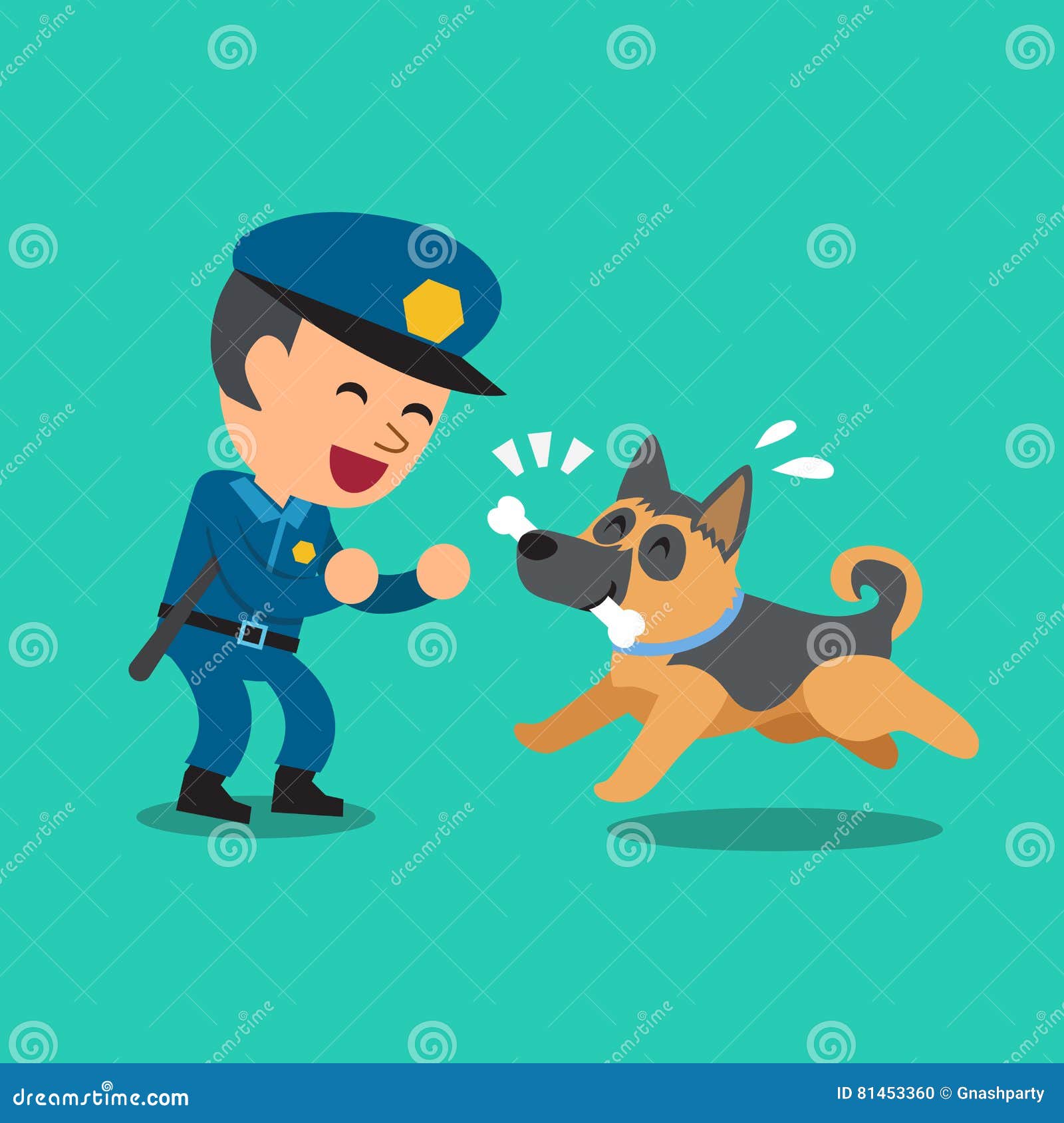 Мультяшная Полицейская собака