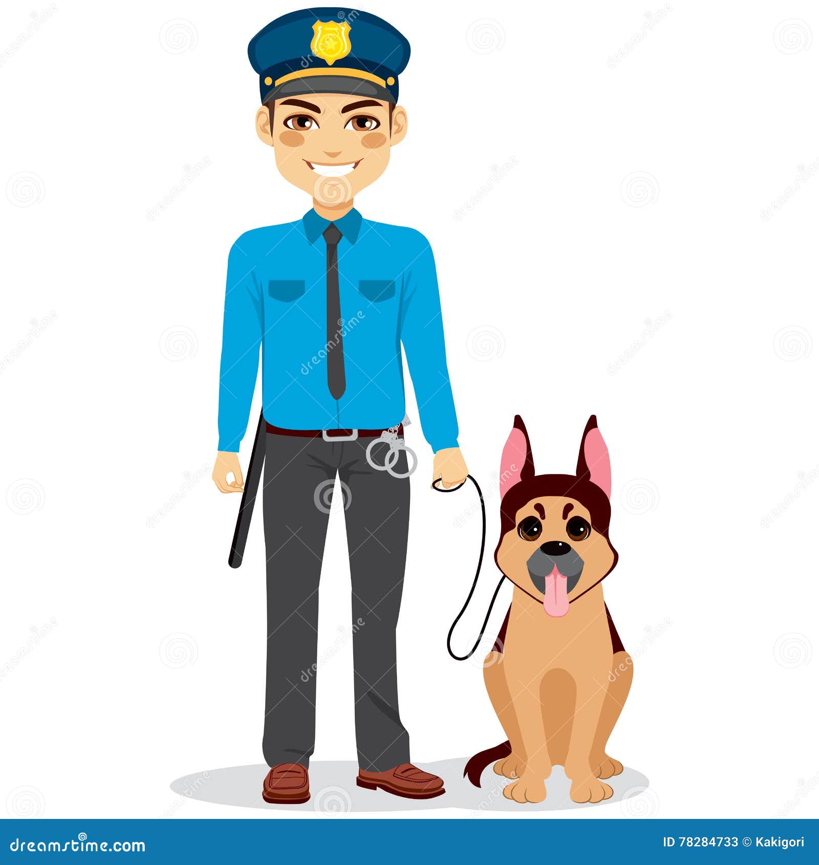 Собака полицейский иллюстрация