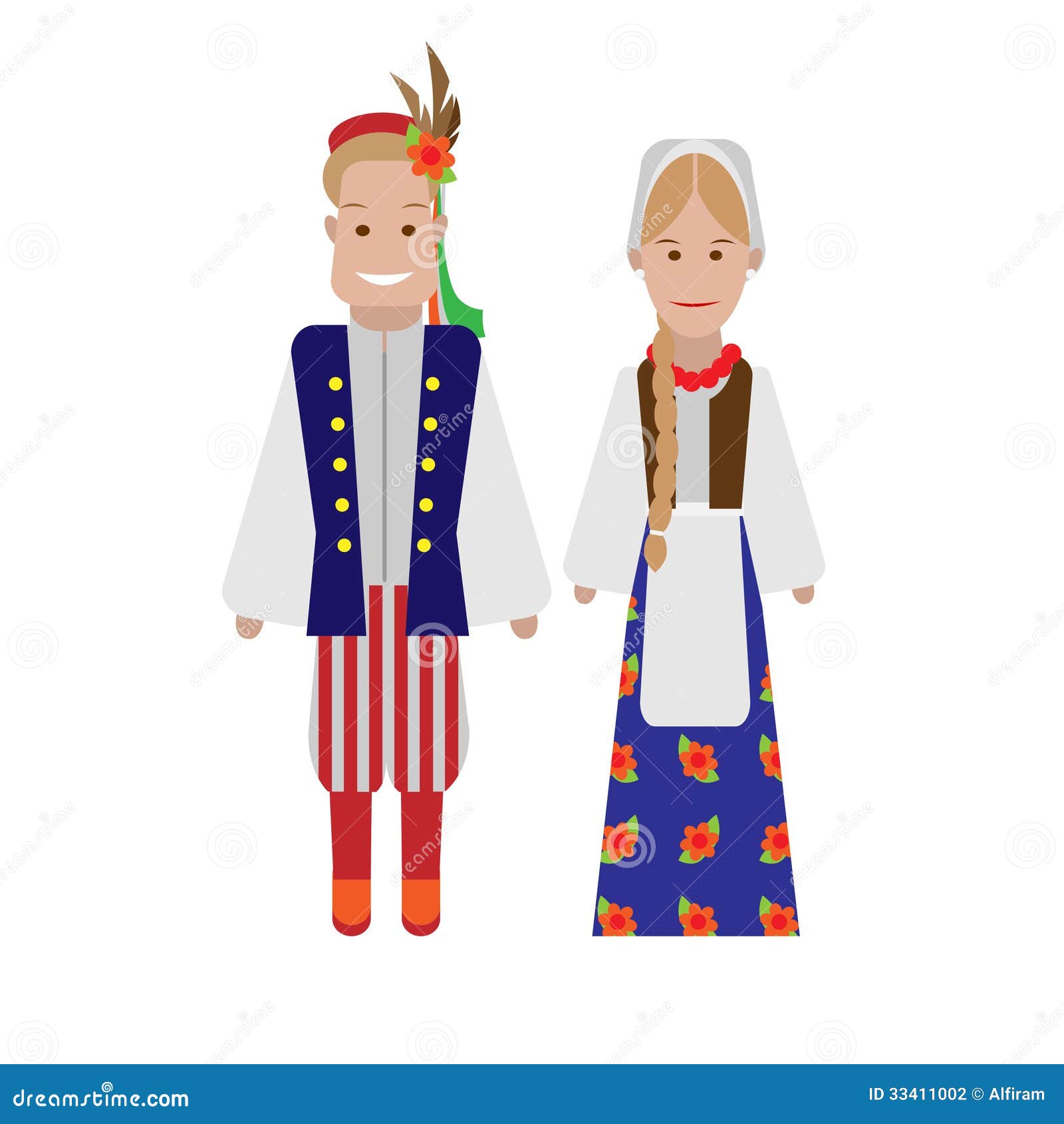 Польский национальный костюм Иллюстрация вектора - иллюстрации ...