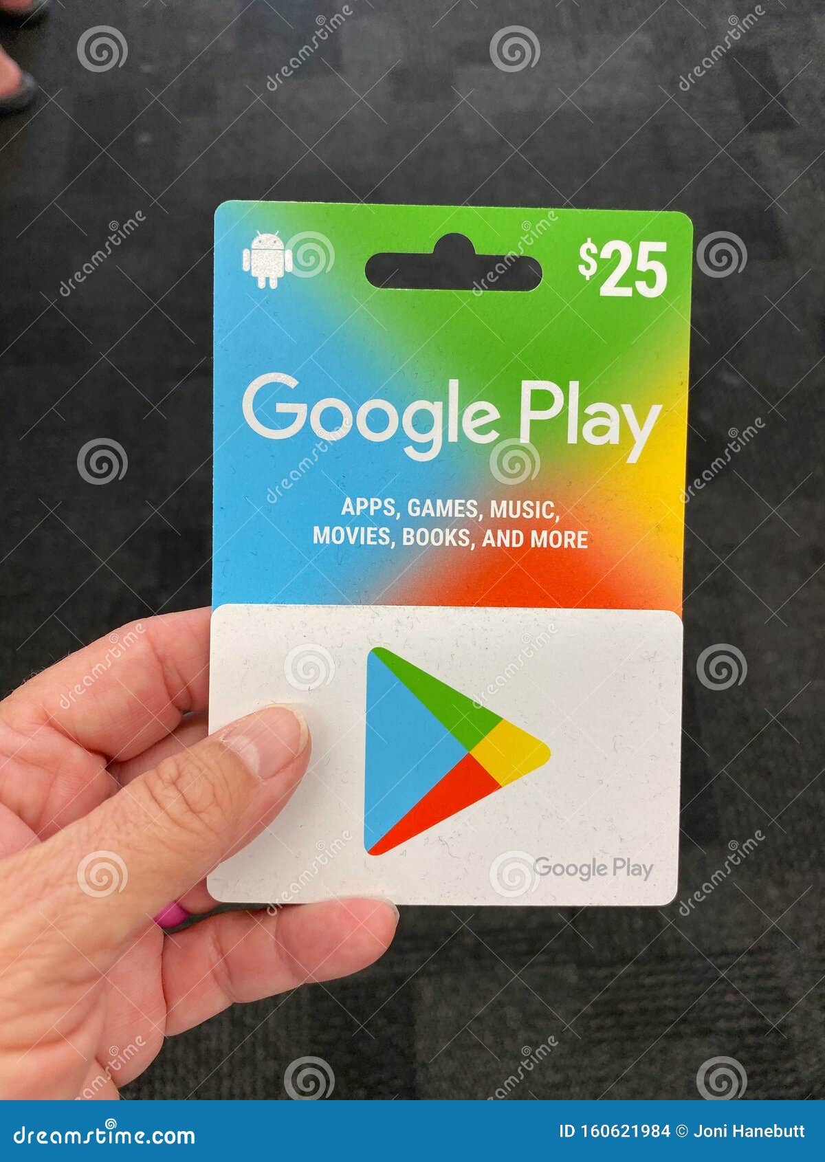 Подарочная карта Google Play, готовая для покупки Редакционное Стоковое  Изображение - изображение насчитывающей аукционов, нот: 160621984