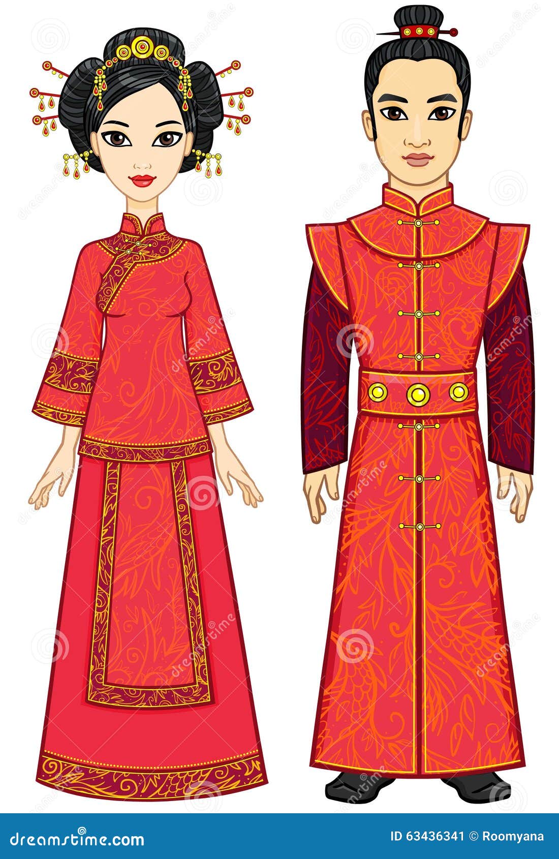 Китайские одежды иллюстрации