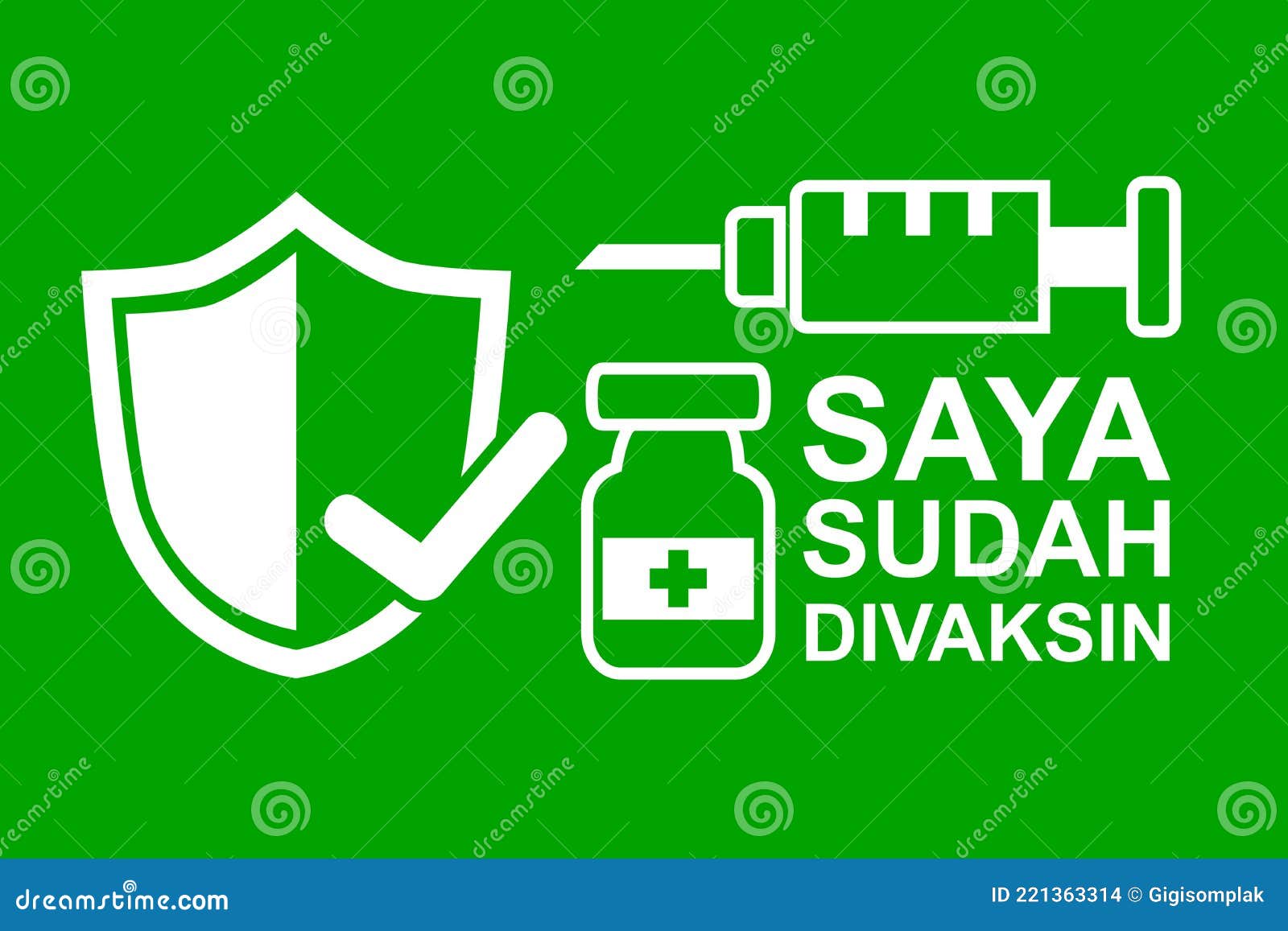 Sudah divaksin template saya Twibbon Saya