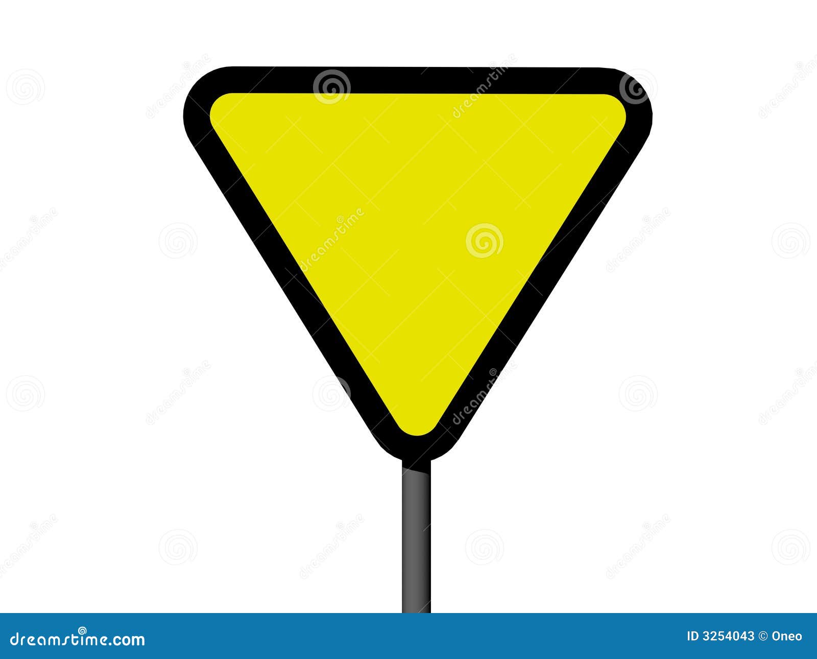 Жёлтый перевёрнутый треугольничек дорожный знак