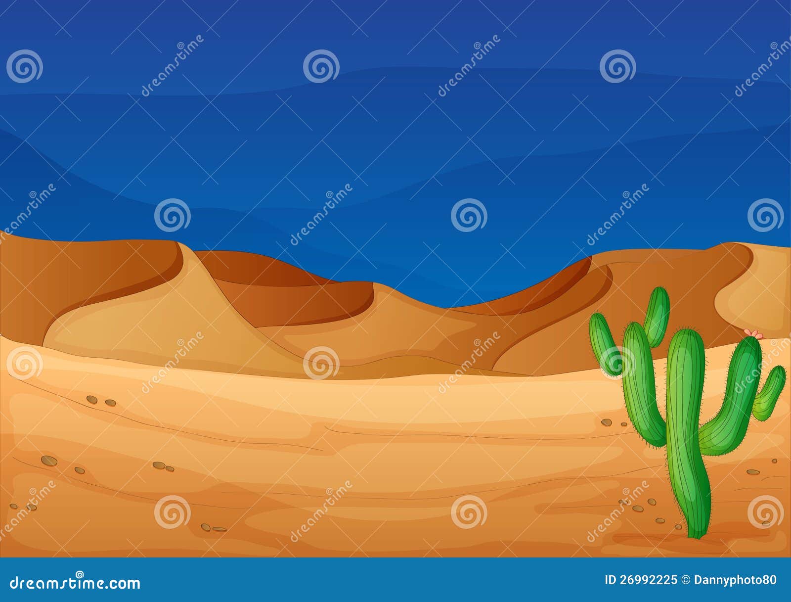 Нарисовать пустыню в трещинах на планете