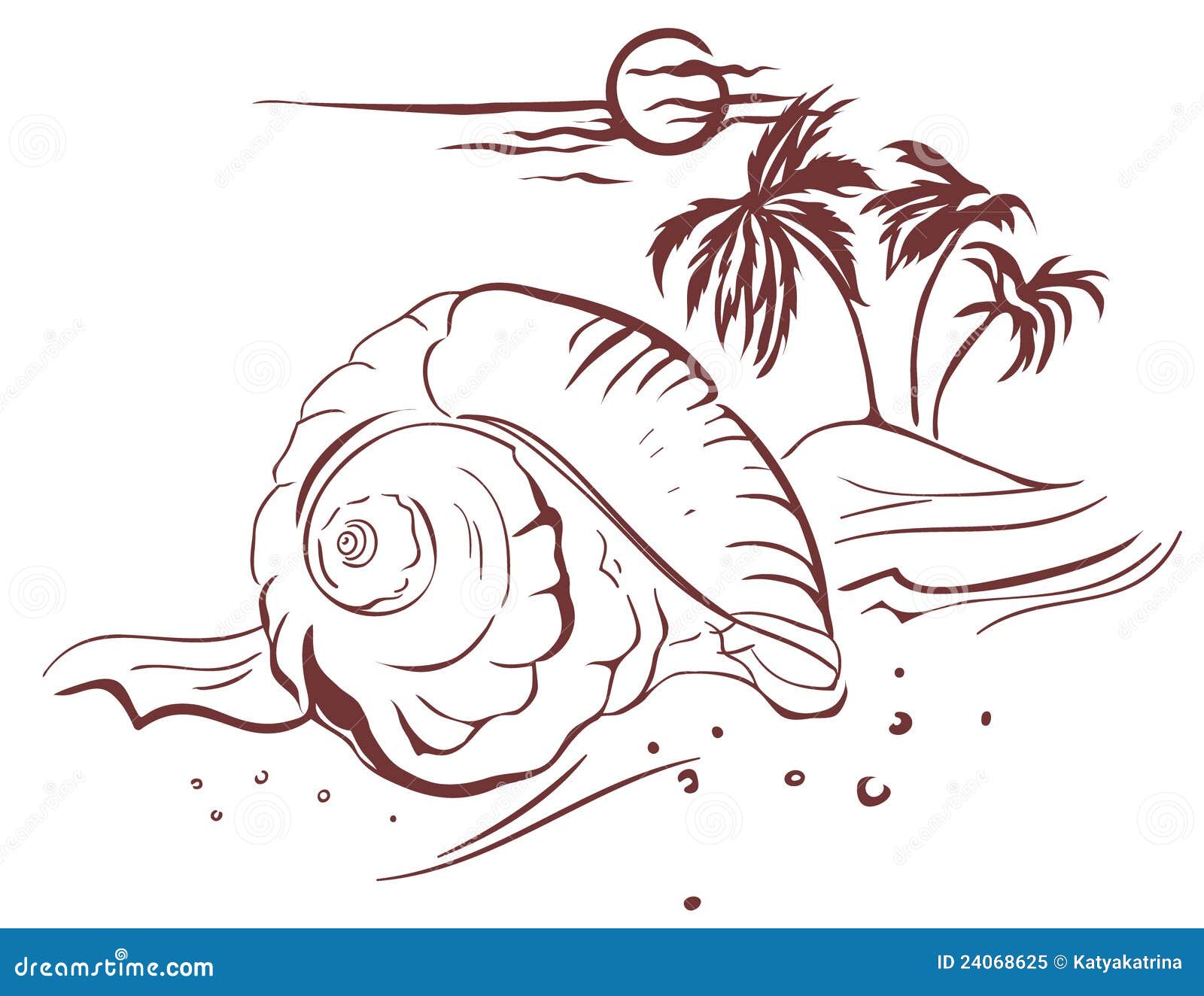 Раковина иллюстрация вектора. иллюстрации насчитывающей изящный - 24068625