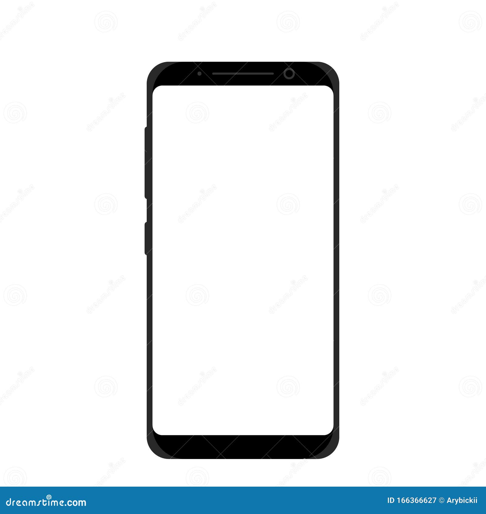 Рамка телефона на белом фоне умная вектора Иллюстрация вектора ...