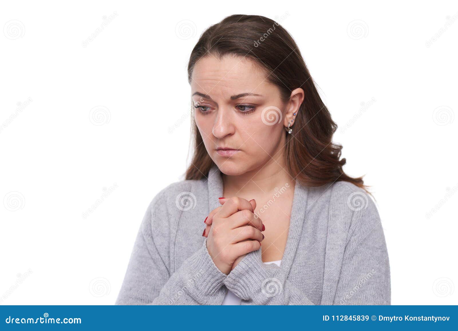 Расстроенная женщина сделала не смотрящ камеру Стоковое Изображение ...