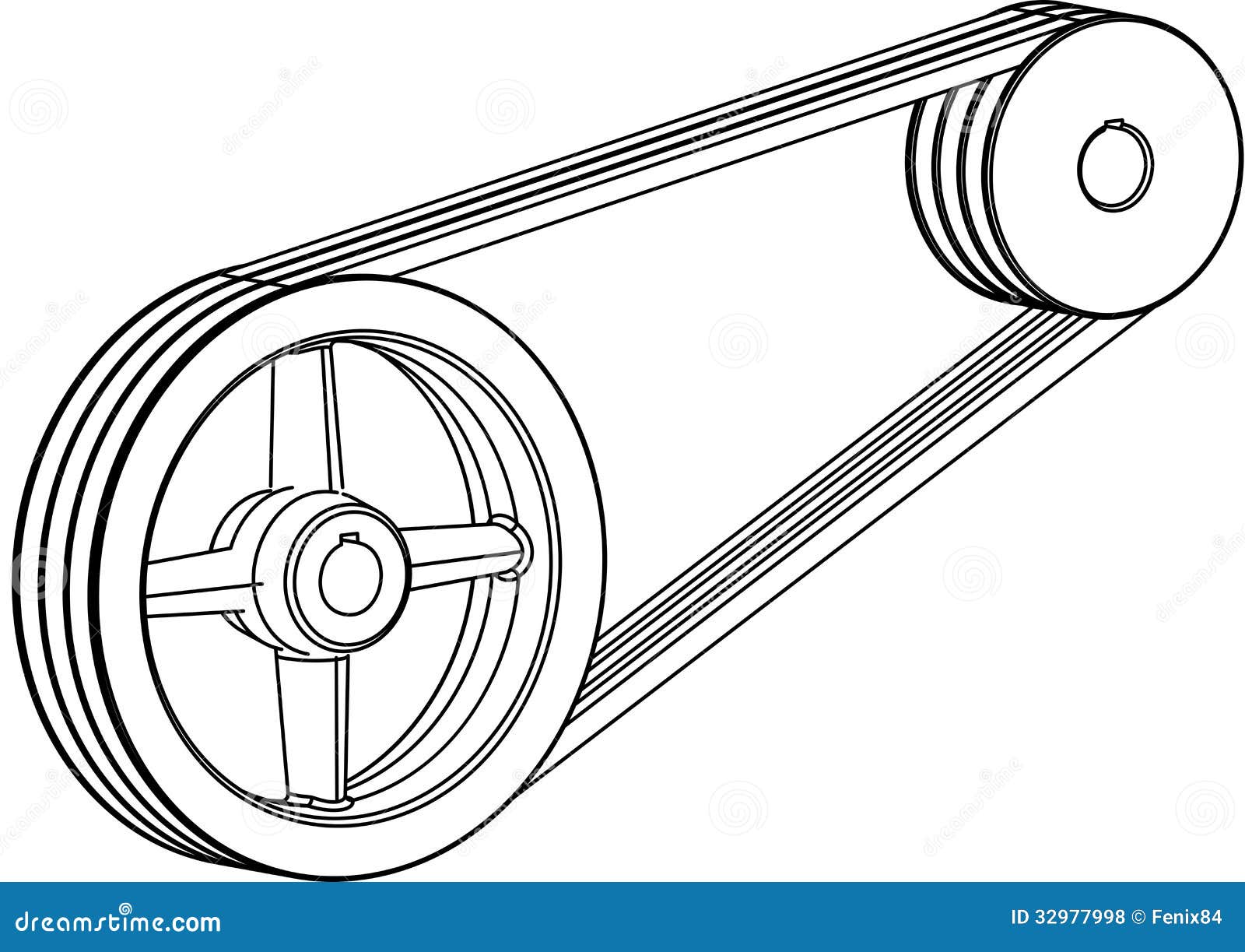 Ременная передача иллюстрация штока. иллюстрации насчитывающей ...