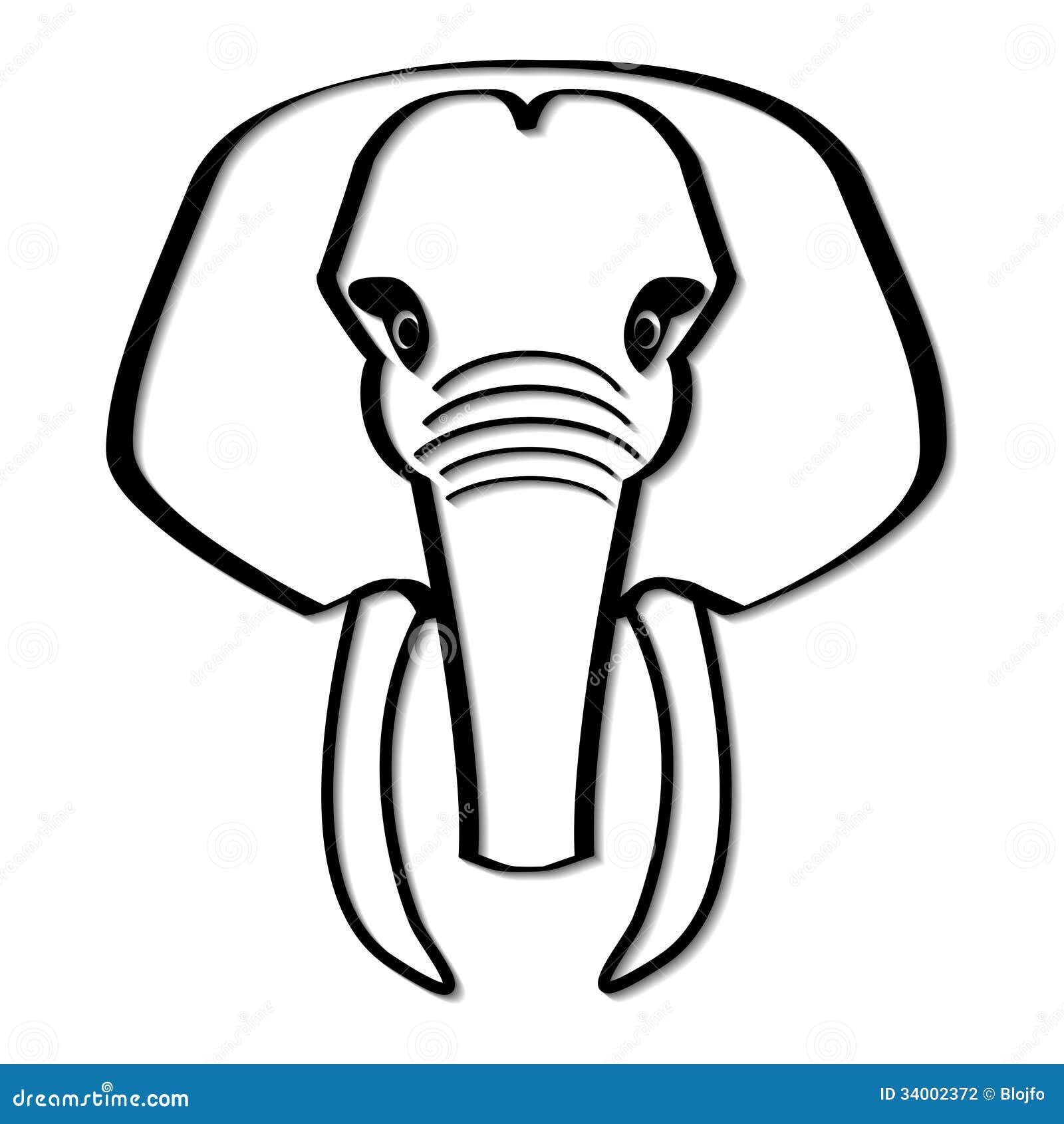 Голова слона рисунок поэтапно
