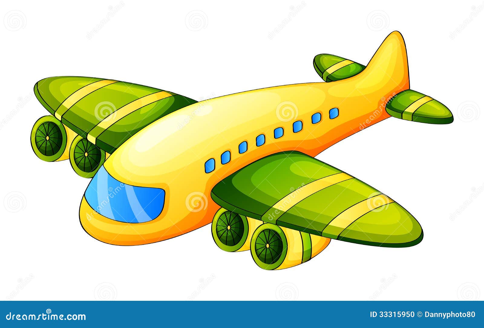 Самолет на белом фоне для детей
