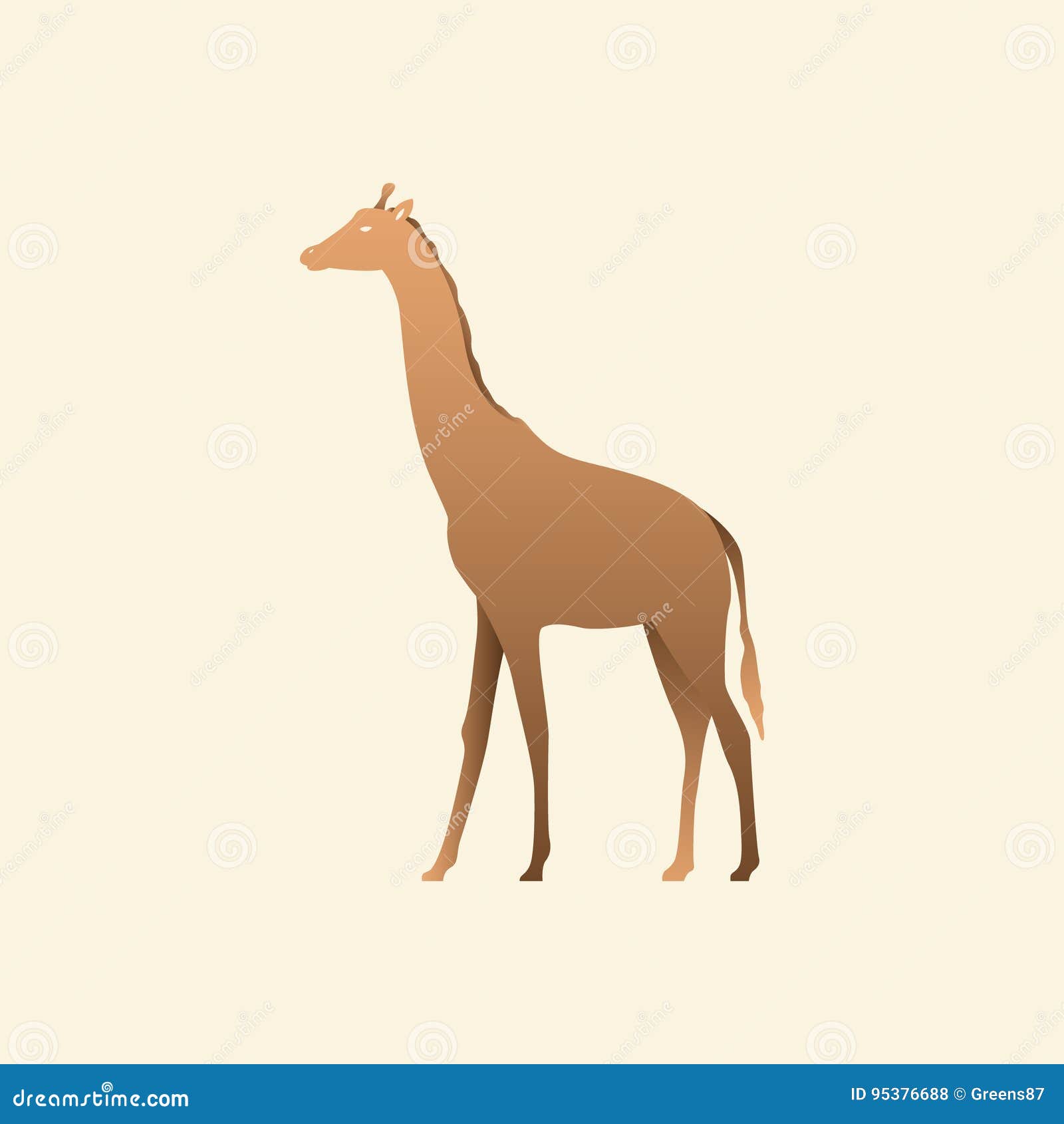 Силуэт жирафа Профиль взгляда со стороны жирафа Иллюстрация вектора ...