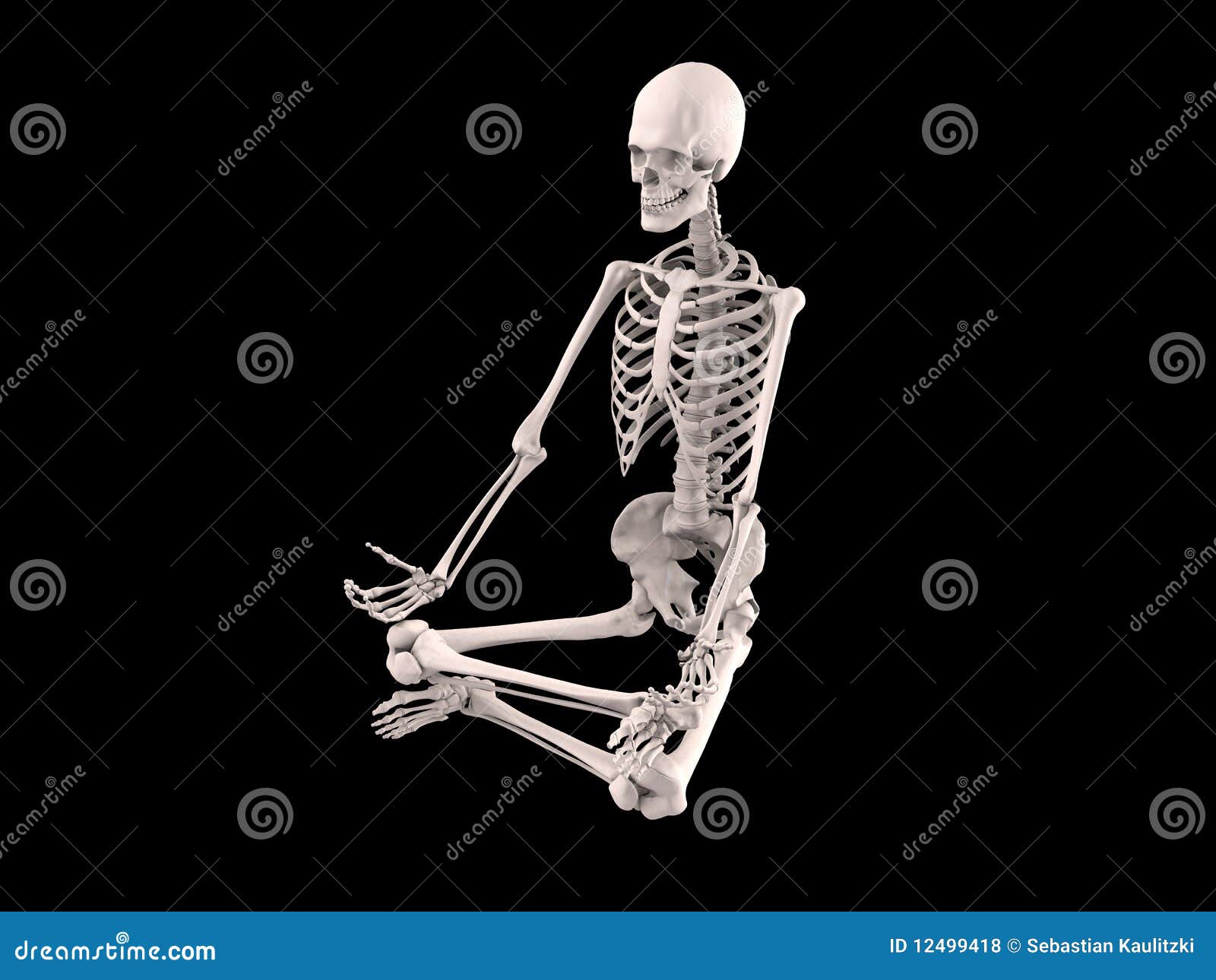 Скелет сидит на стуле