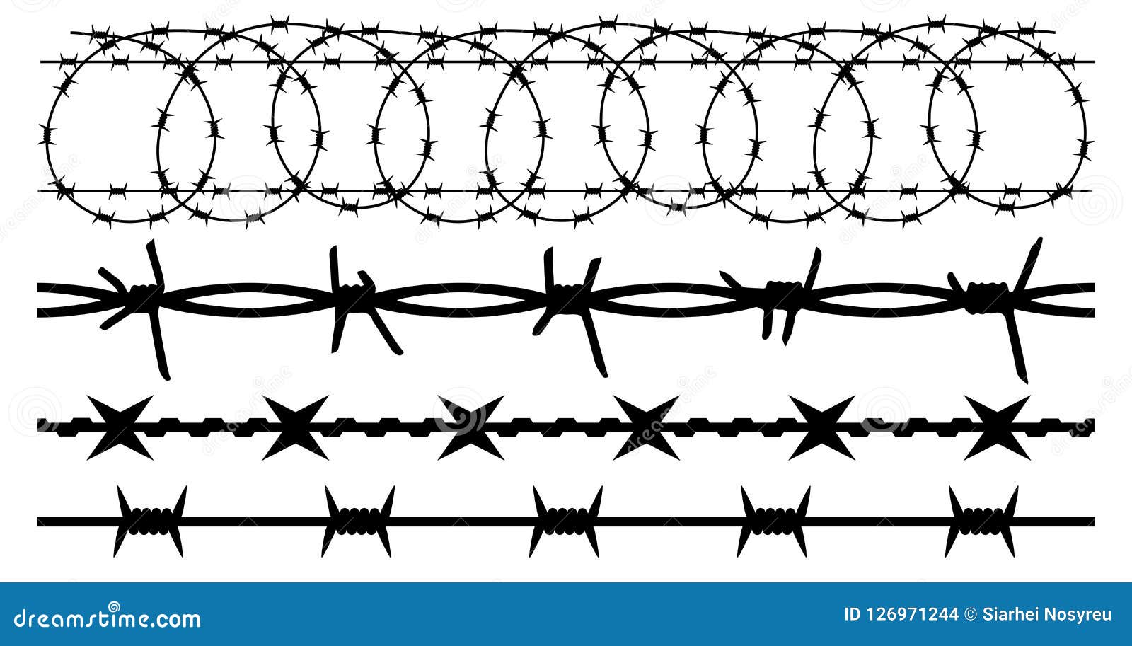 Колючая проволока трафарет