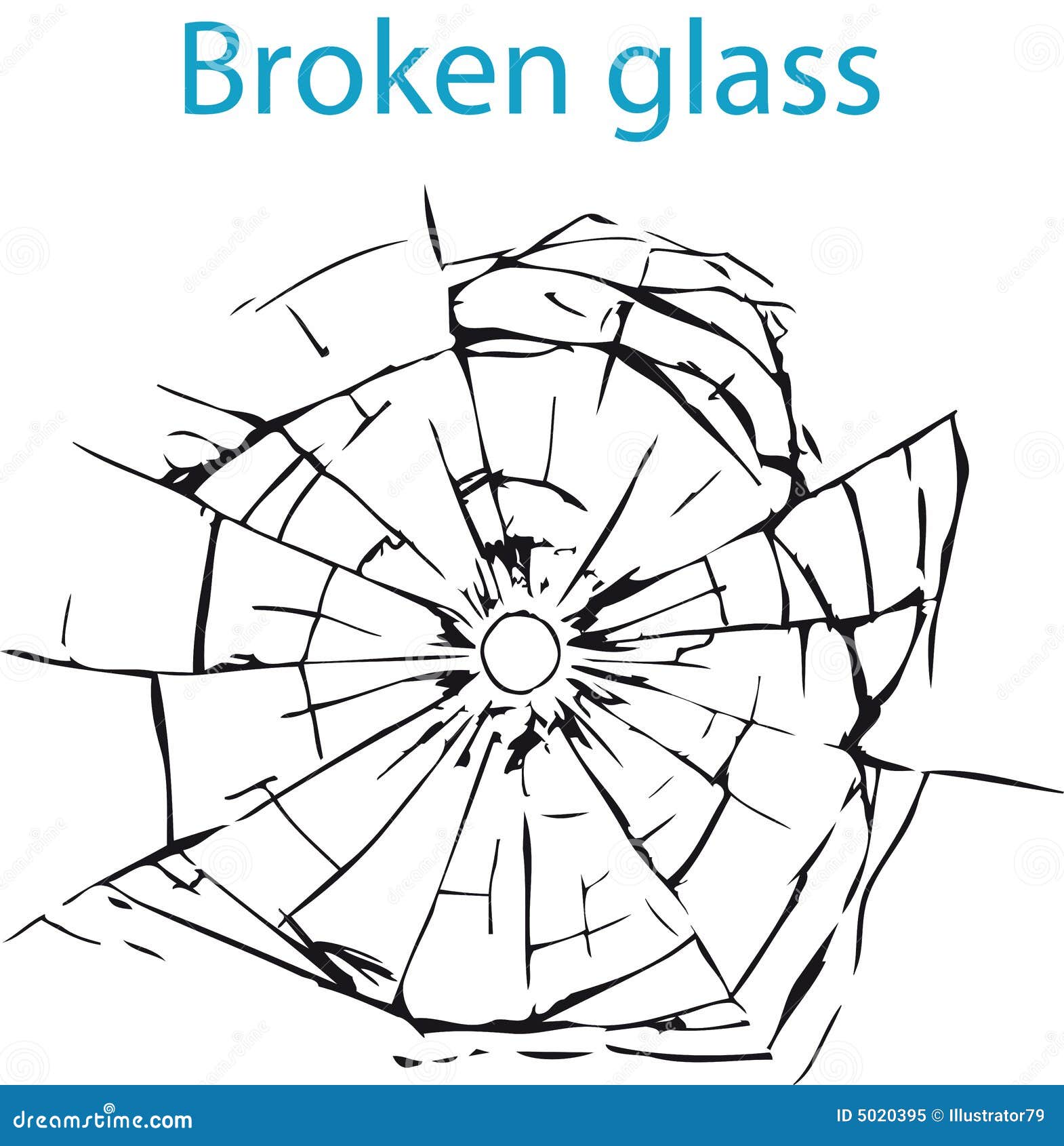 Наклейка разбитое стекло