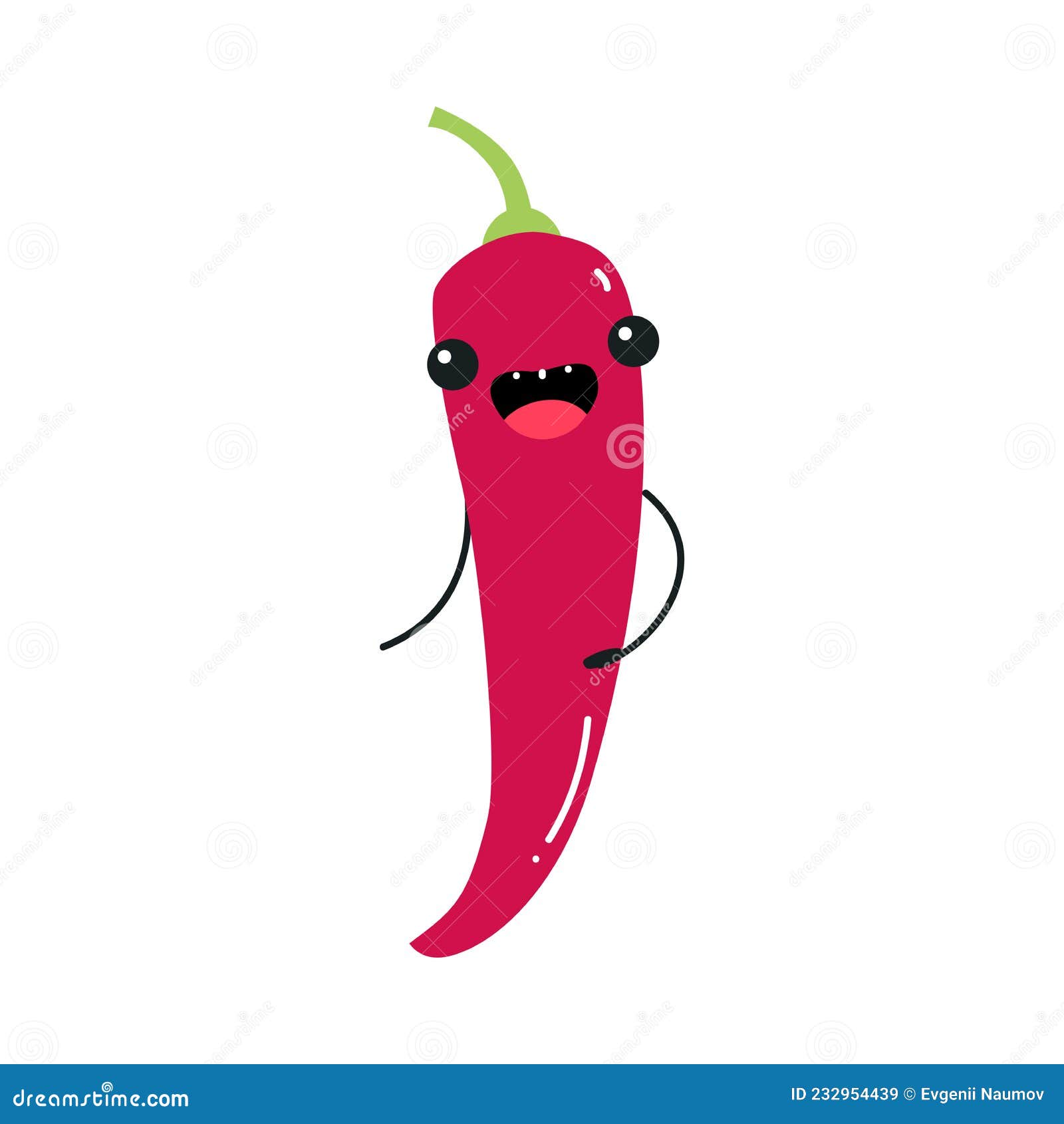 смешной перцовый растительный характер перца чили с улыбкой лица и ...