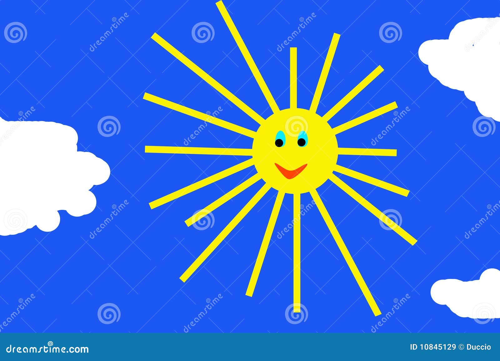 солнце облаков иллюстрация штока. иллюстрации насчитывающей небо - 10845129