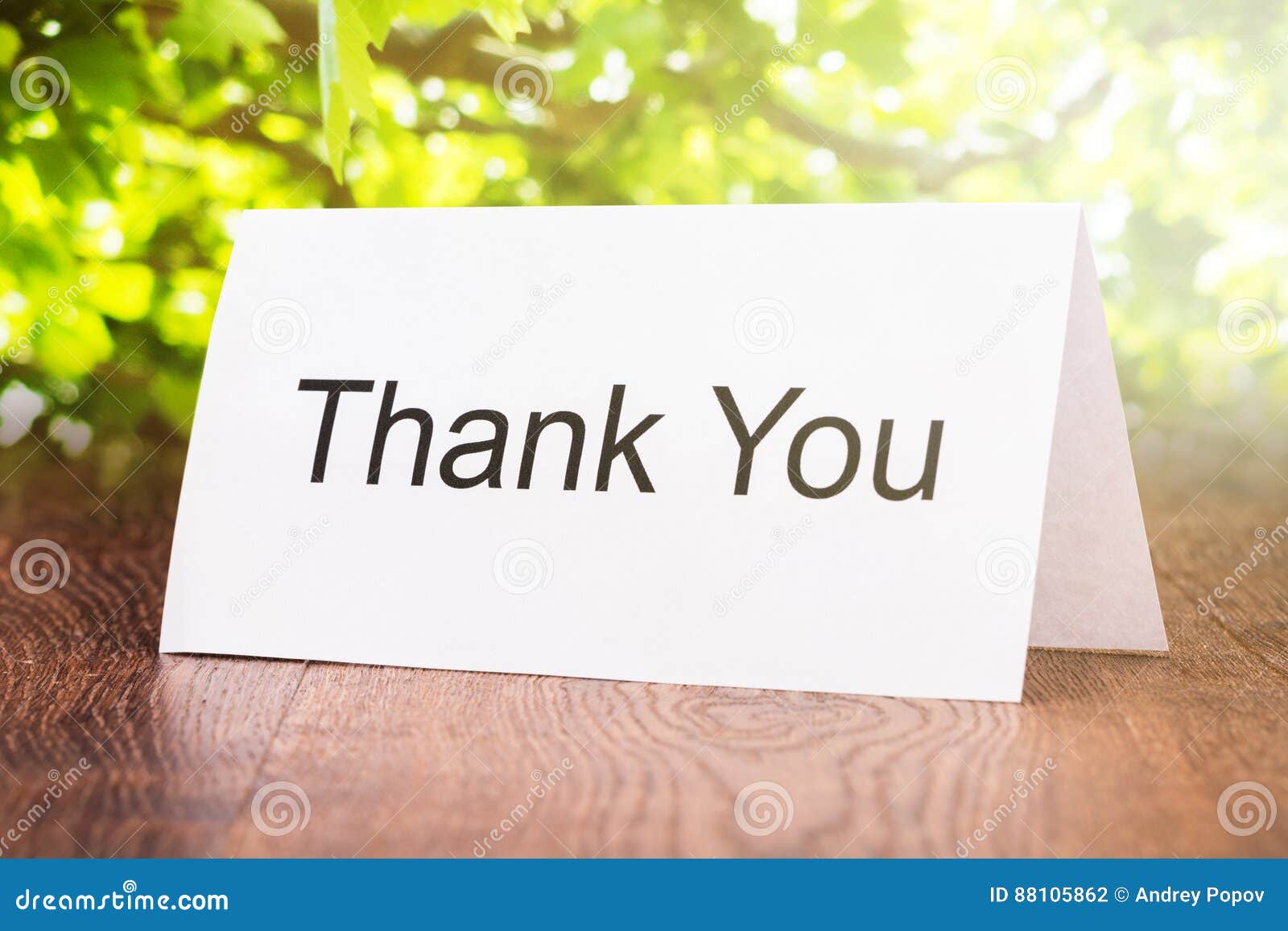 Thank you Card Wood