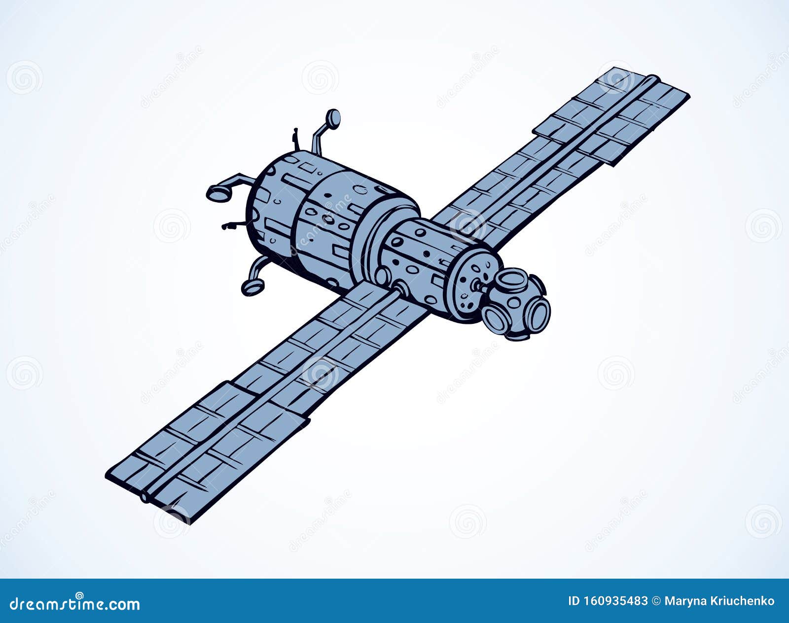 Эскиз спутника в цвете