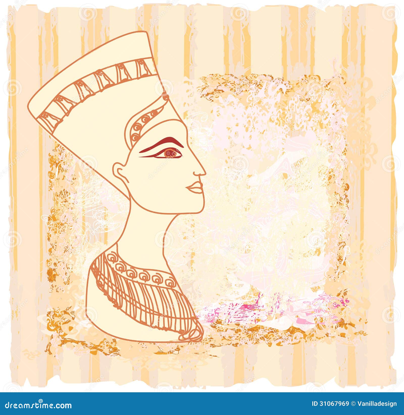 Силуэт лица Египетский царицы