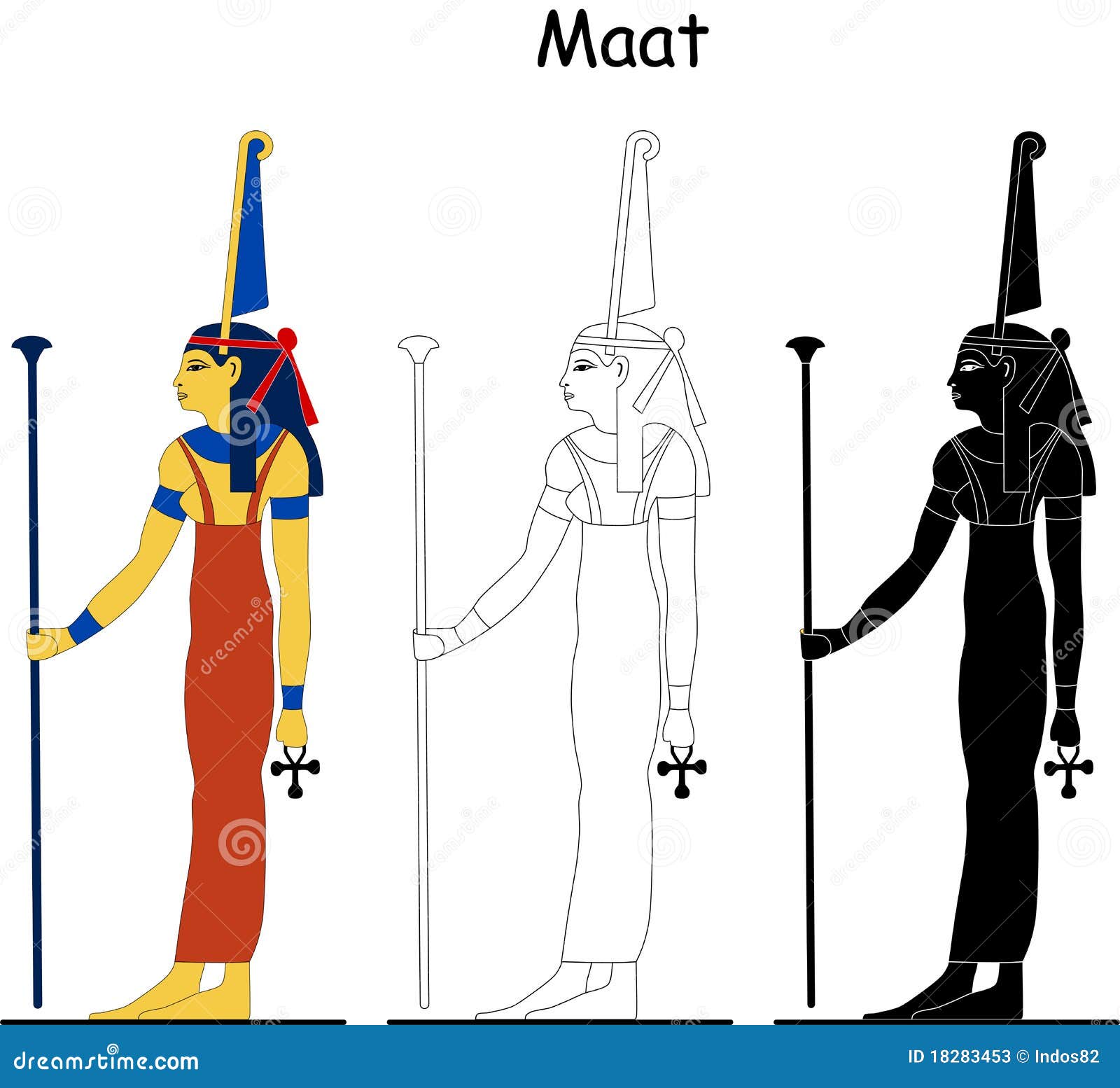 Нарисовать богиню правды Маат