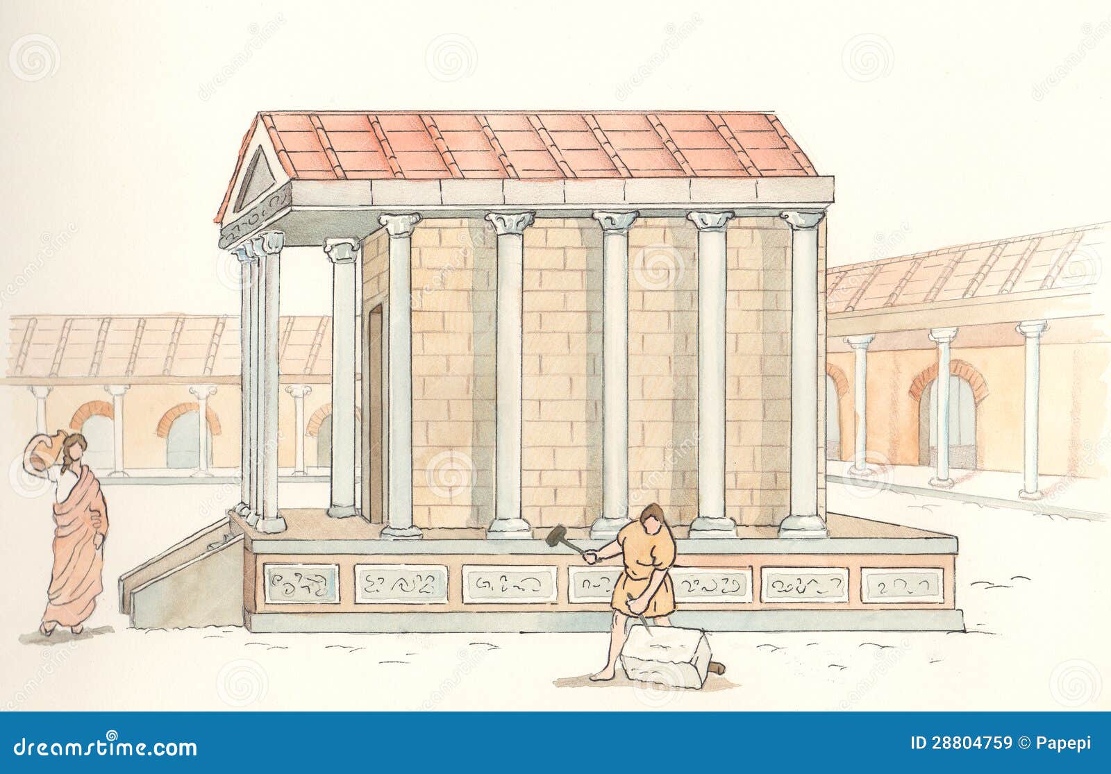 Римляне в храме рисунок