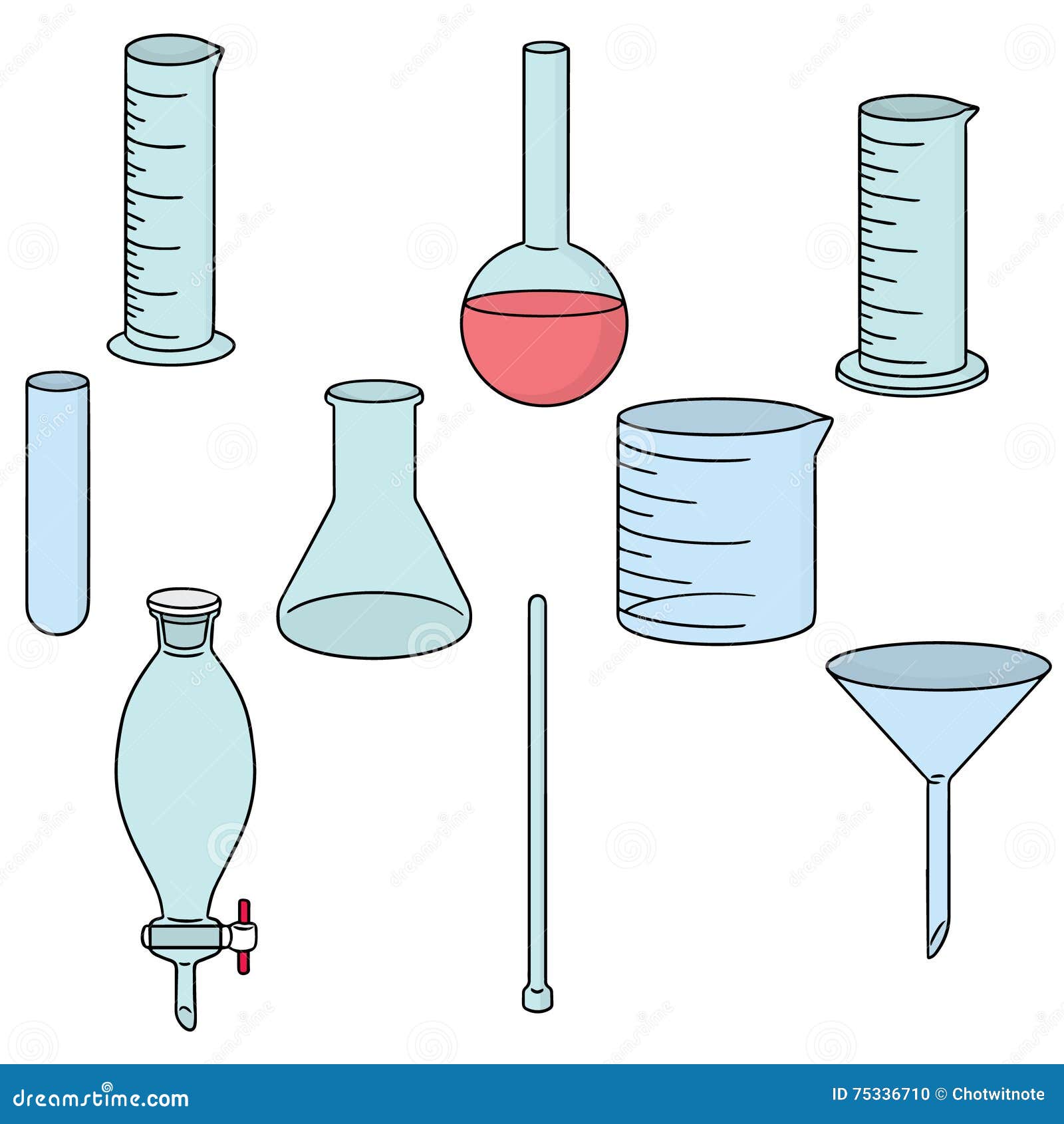 Рисунок предметные стёкла лабораторная посуда