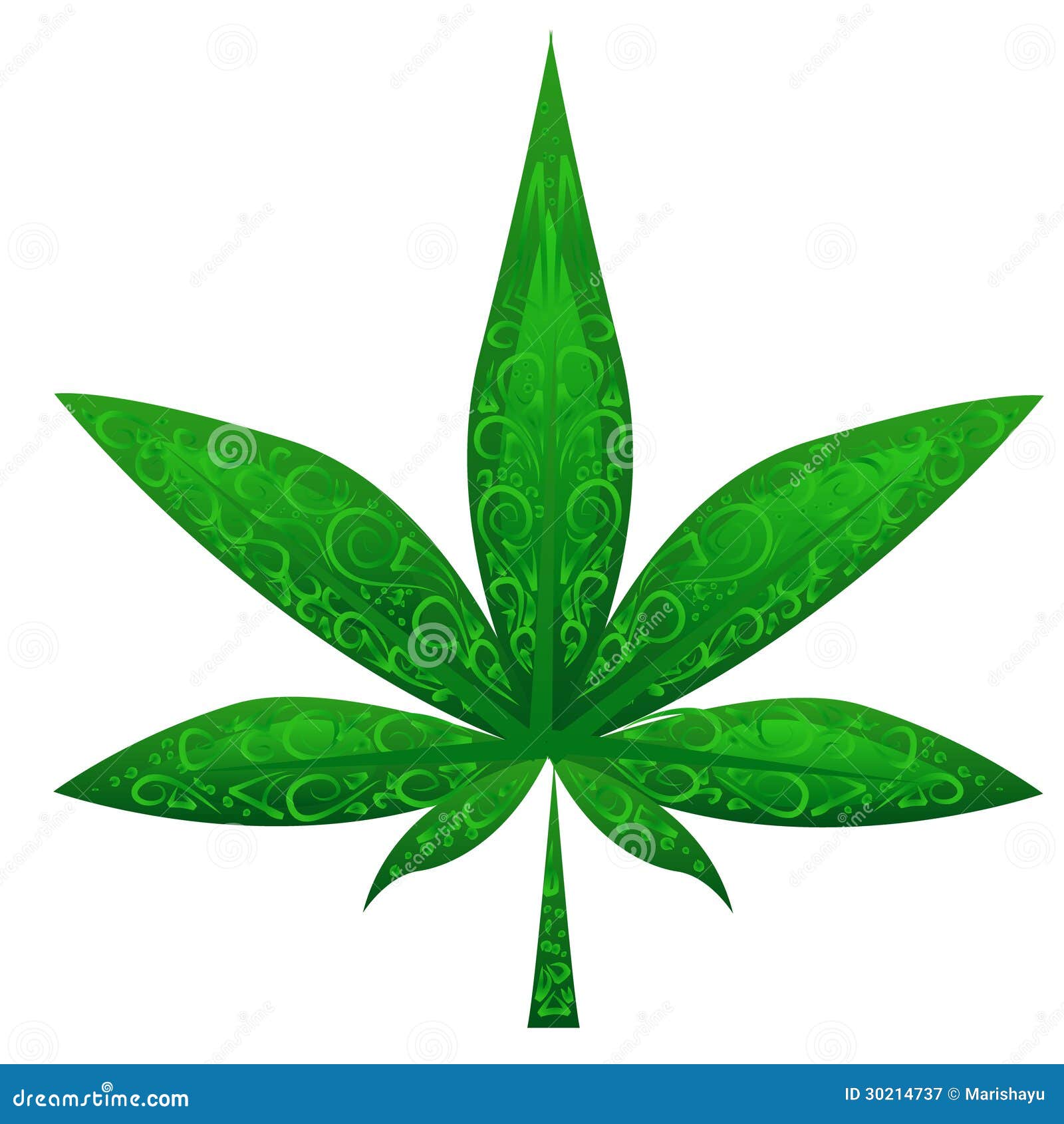 листок марихуаны рисунок