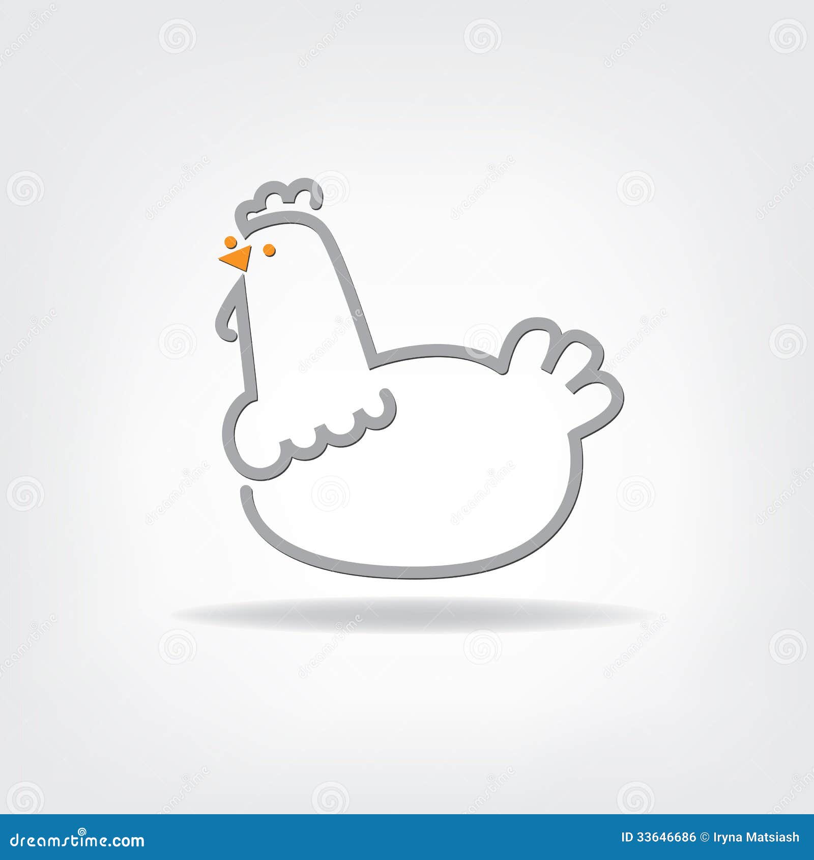 Курица логотип стилизованный