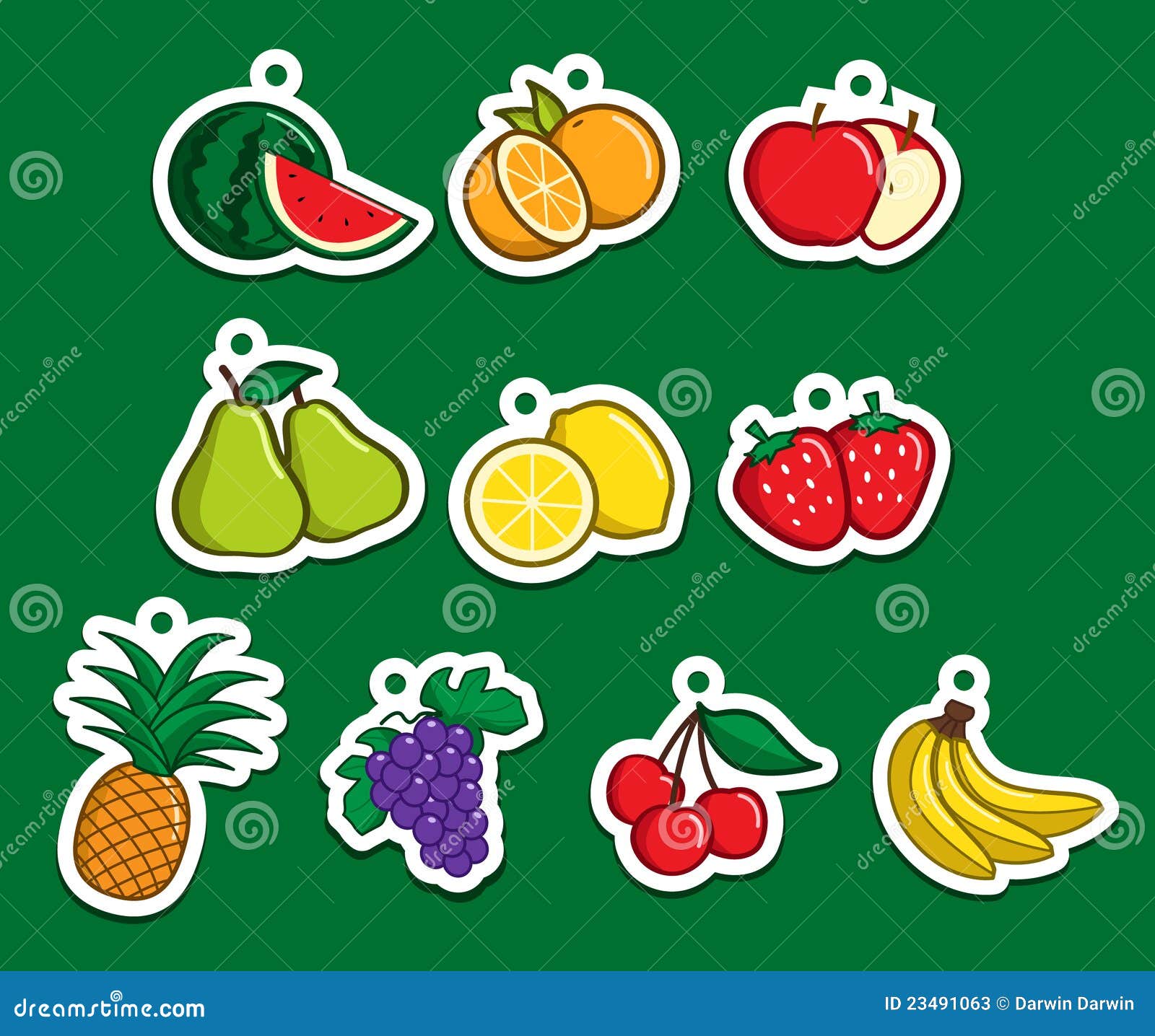 Стикеры фруктики