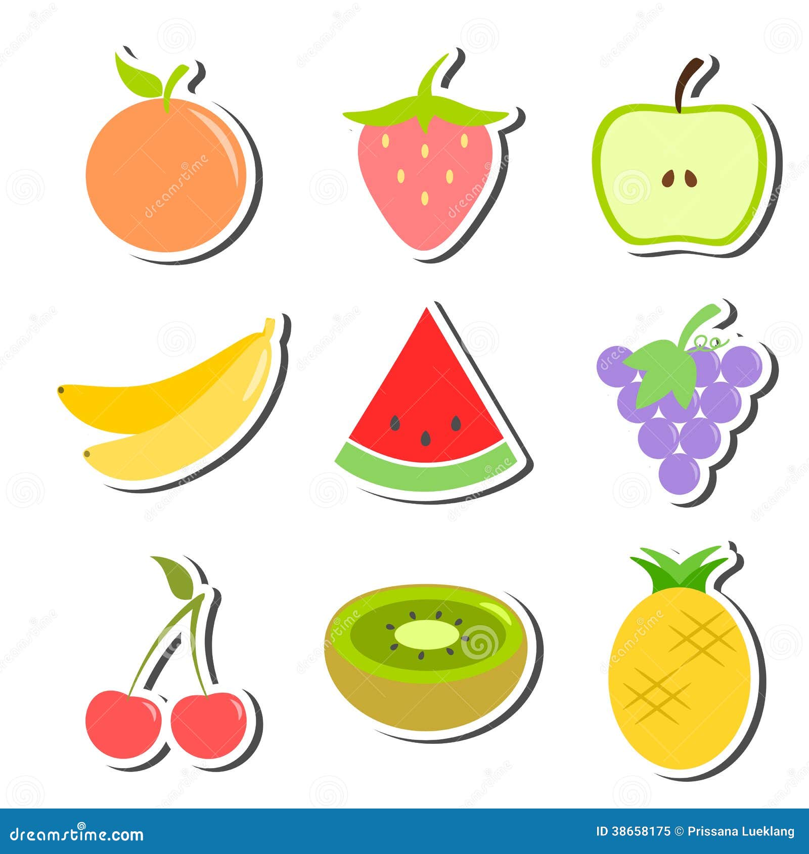 Наклейки для срисовки фрукты