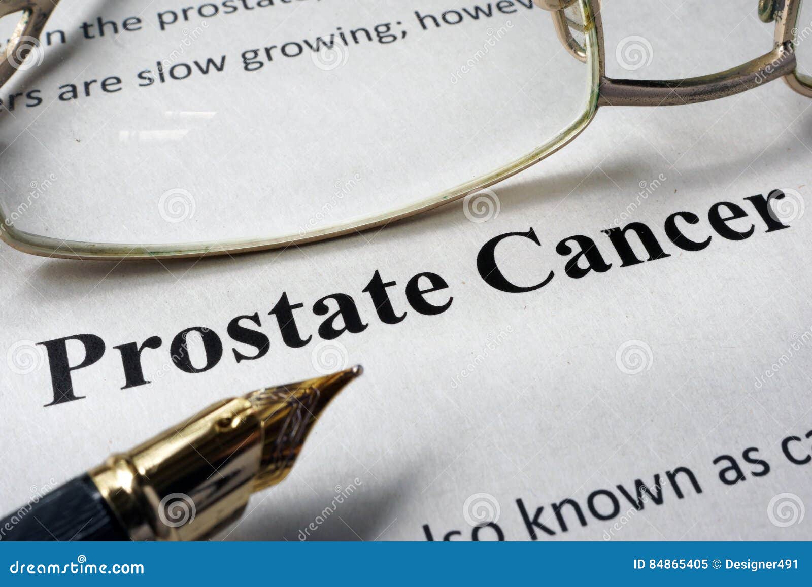 Страница формы больницы с раком предстательной железы диагноза Стоковое ...