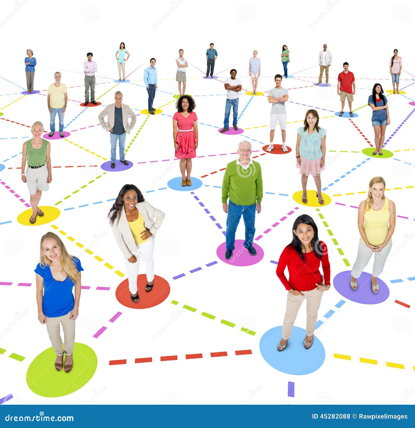 Толпа людей соединенных совместно Стоковое Фото - изображение ...